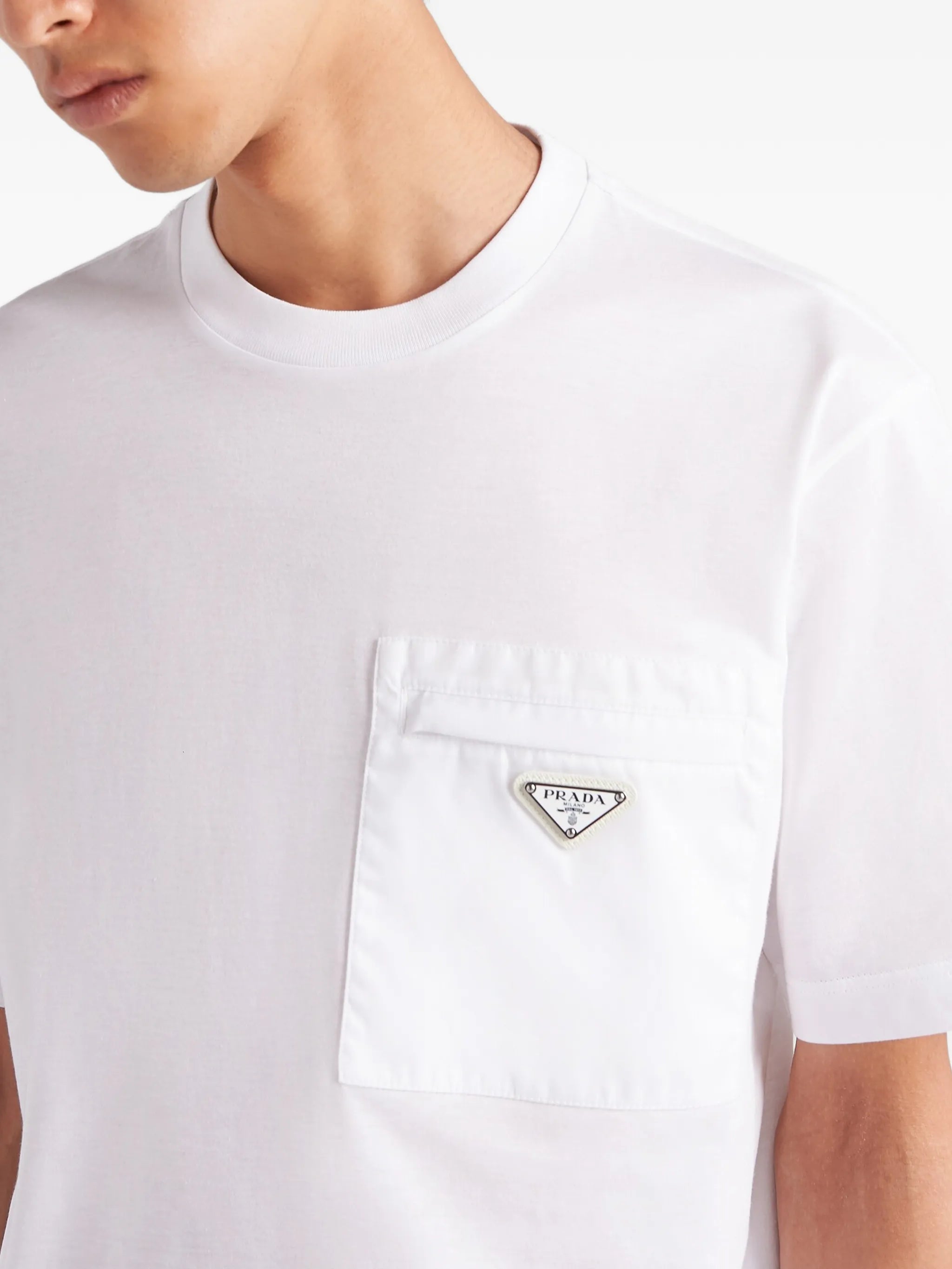 logo-plaque pocket T-shirt