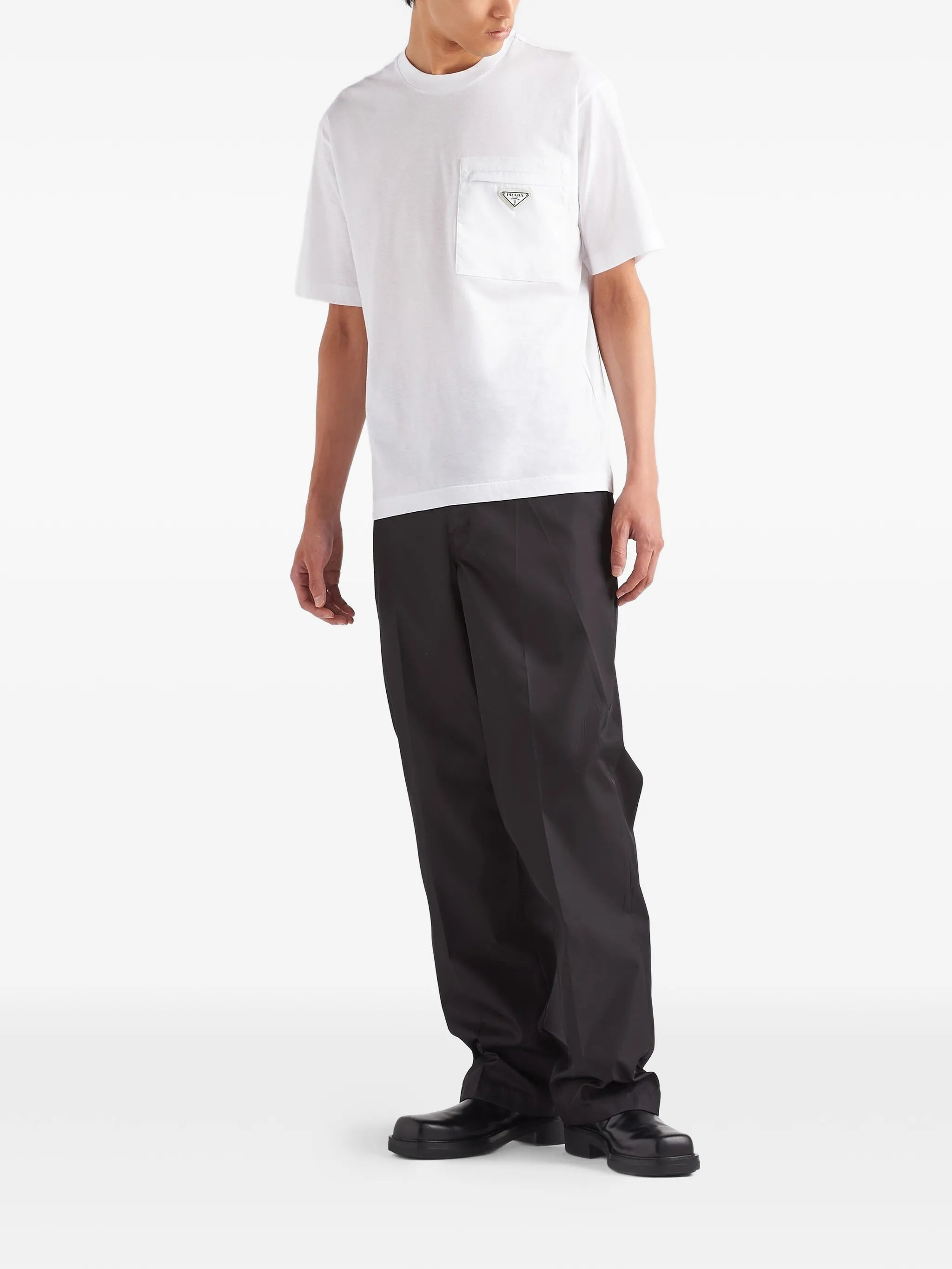 logo-plaque pocket T-shirt