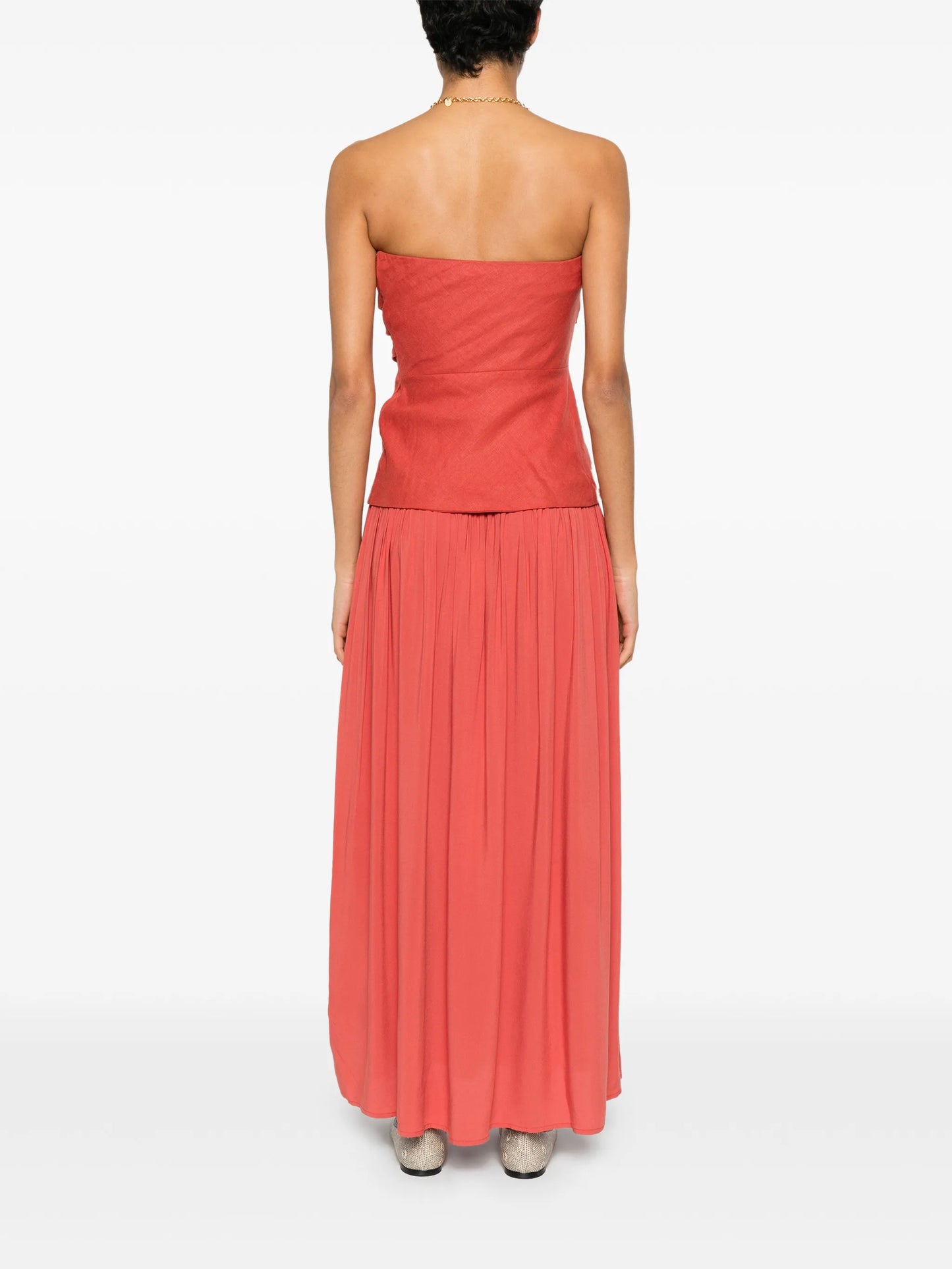 Hedy Maxi ruched bandeau dress