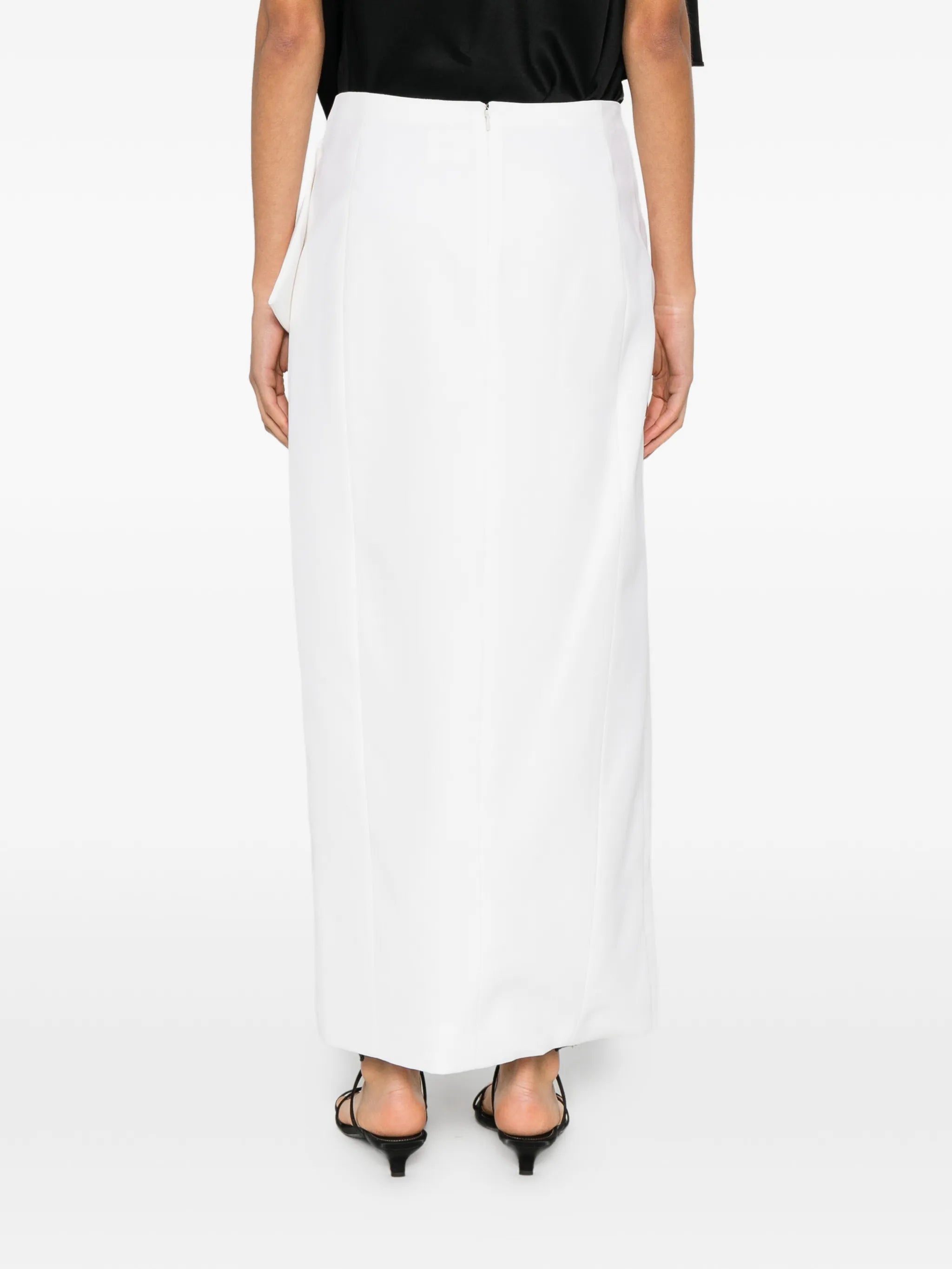 Jaia ruffled split midi skirt