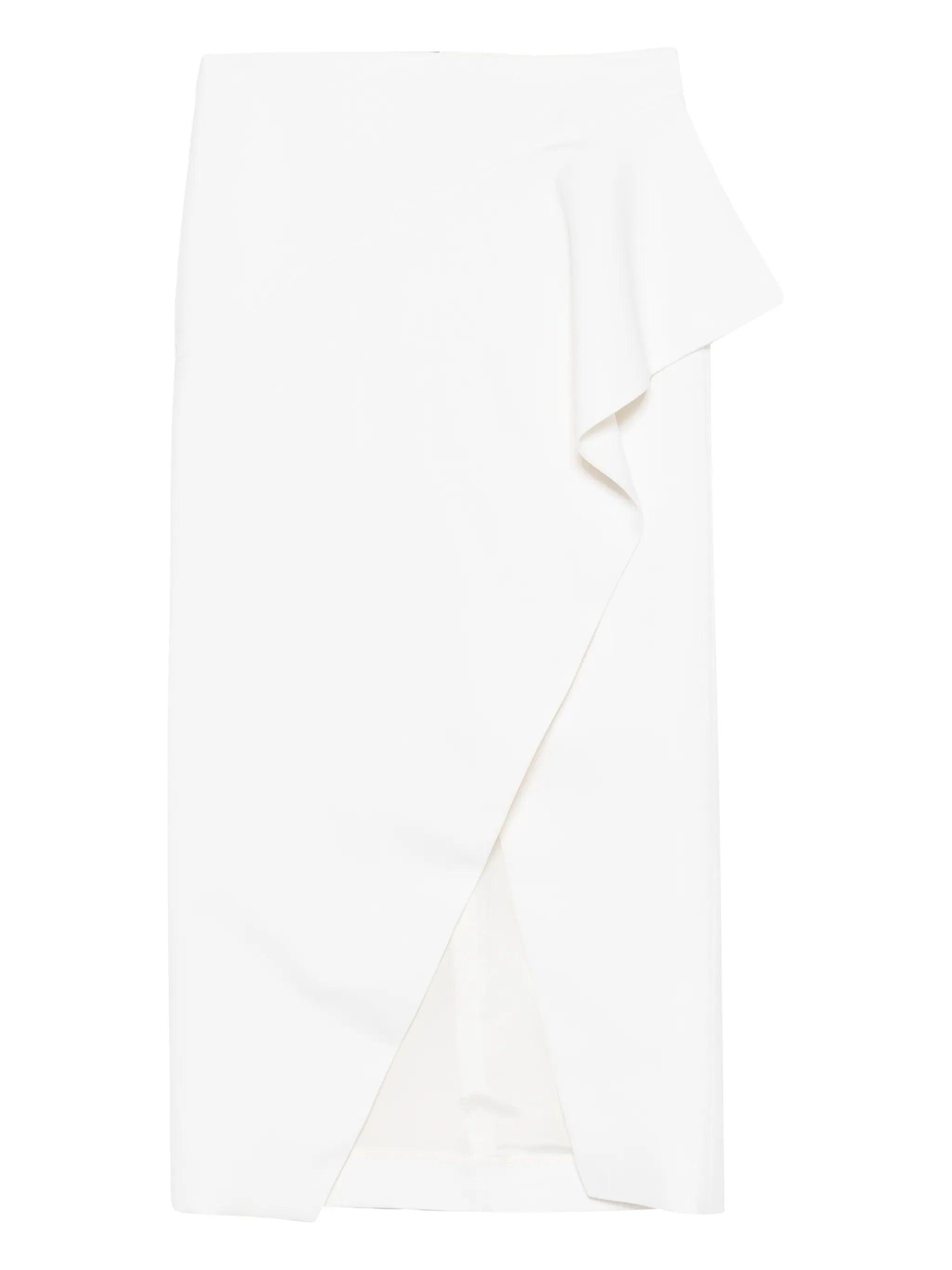 Jaia ruffled split midi skirt