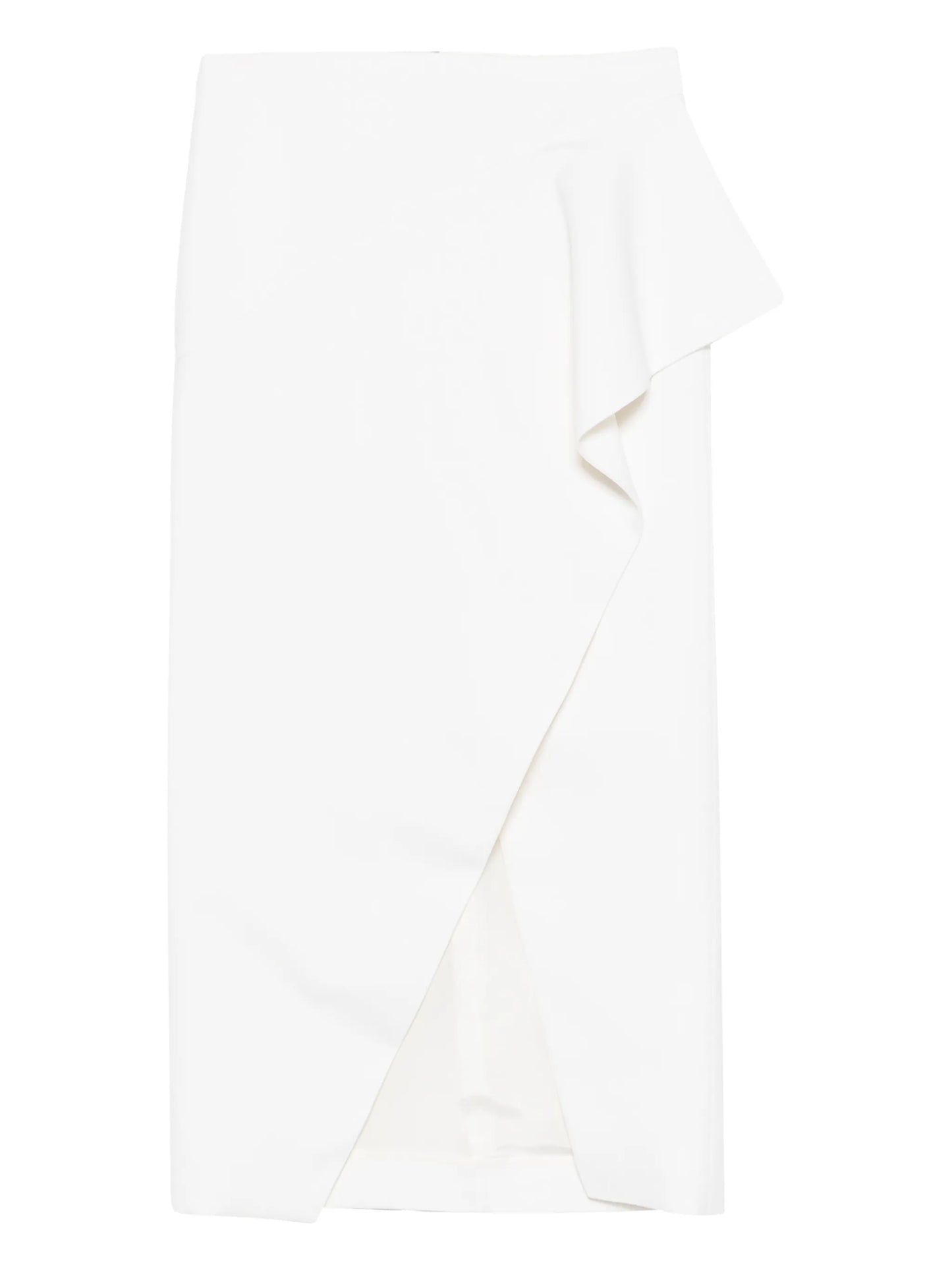 Jaia ruffled split midi skirt