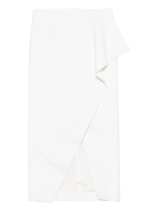 Jaia ruffled split midi skirt