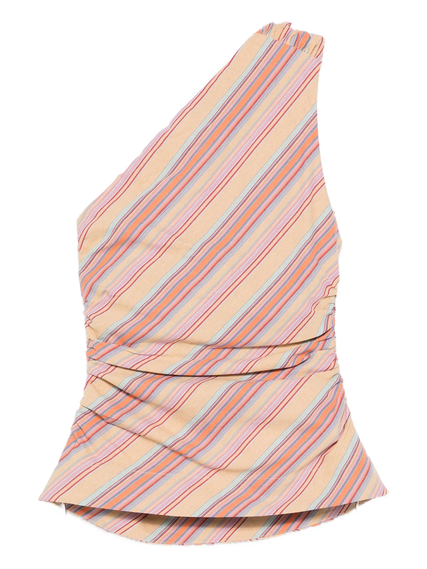 Aurora striped one-shoulder blouse