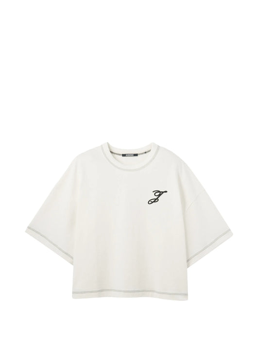 logo embroidered detail T-shirt