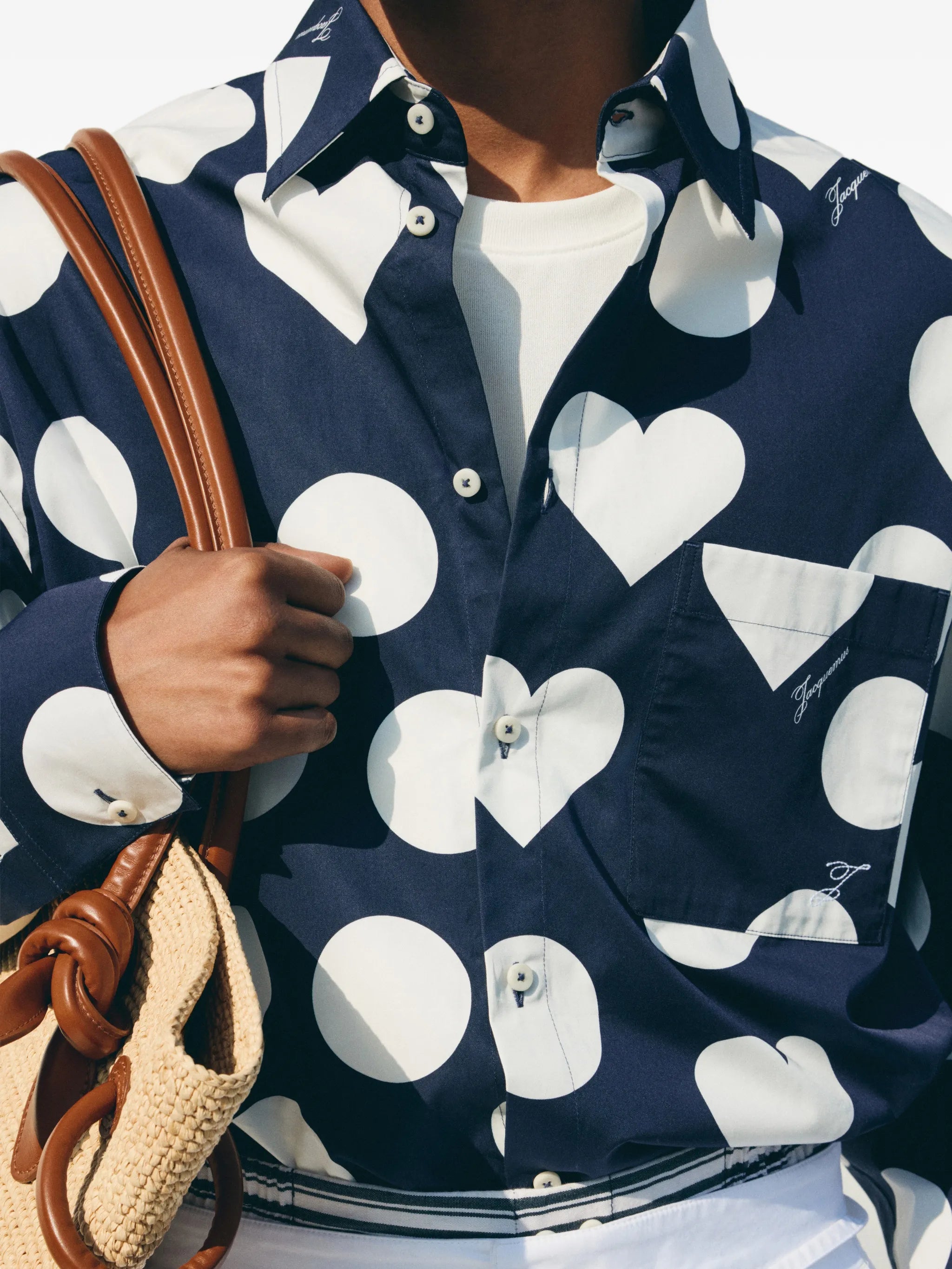 Camargue heart polka-dot shirt