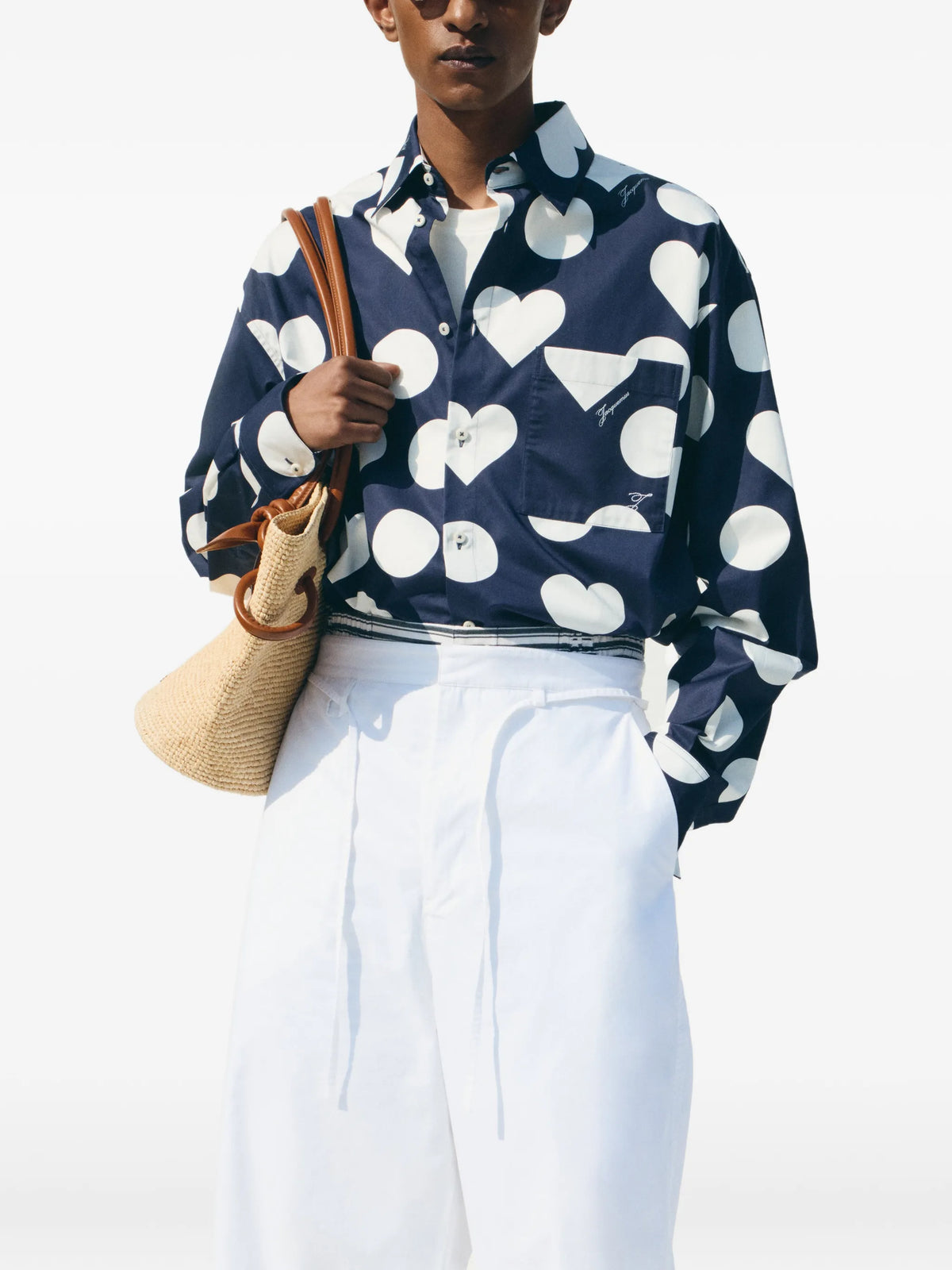 Camargue heart polka-dot shirt