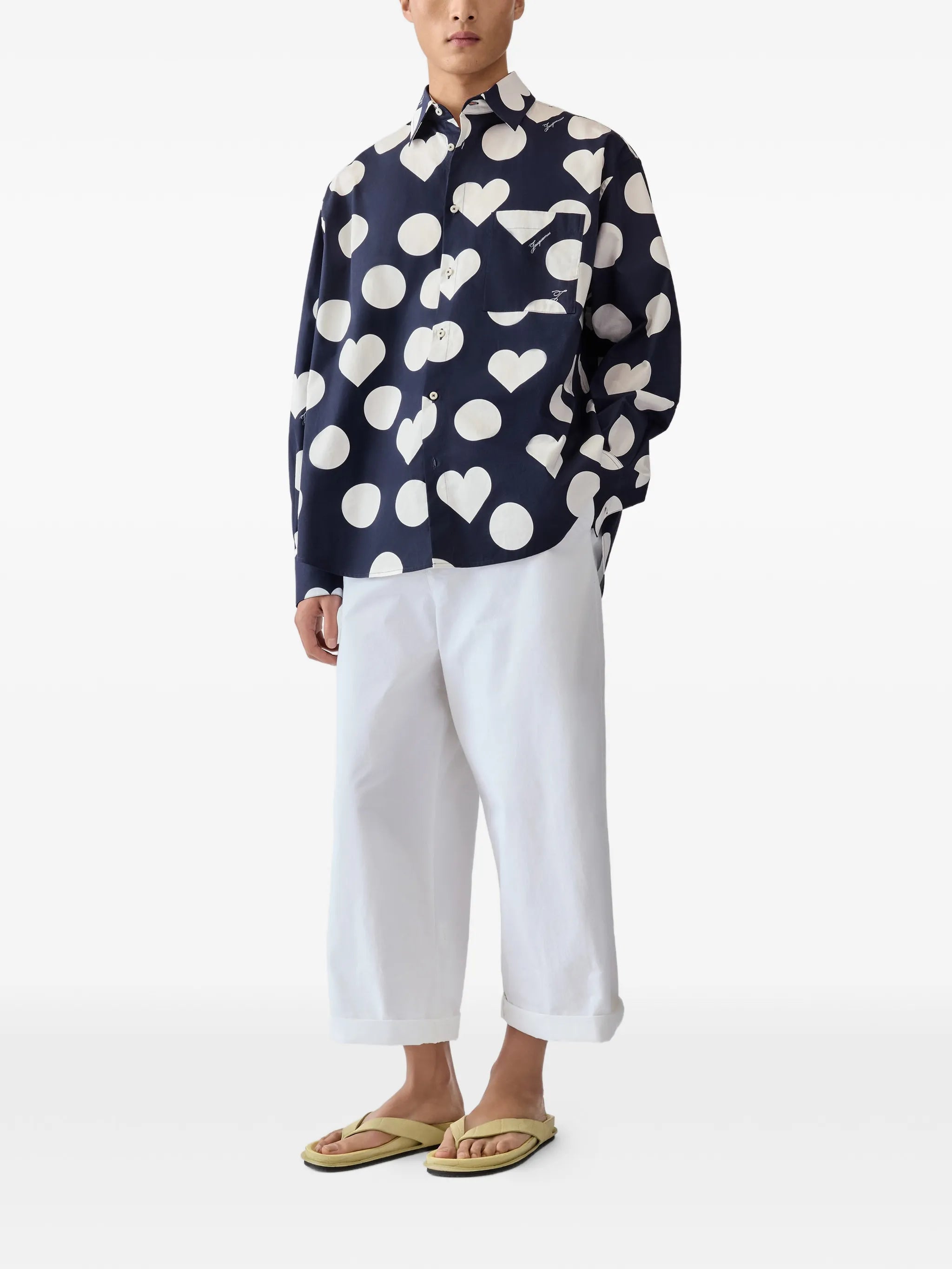 Camargue heart polka-dot shirt
