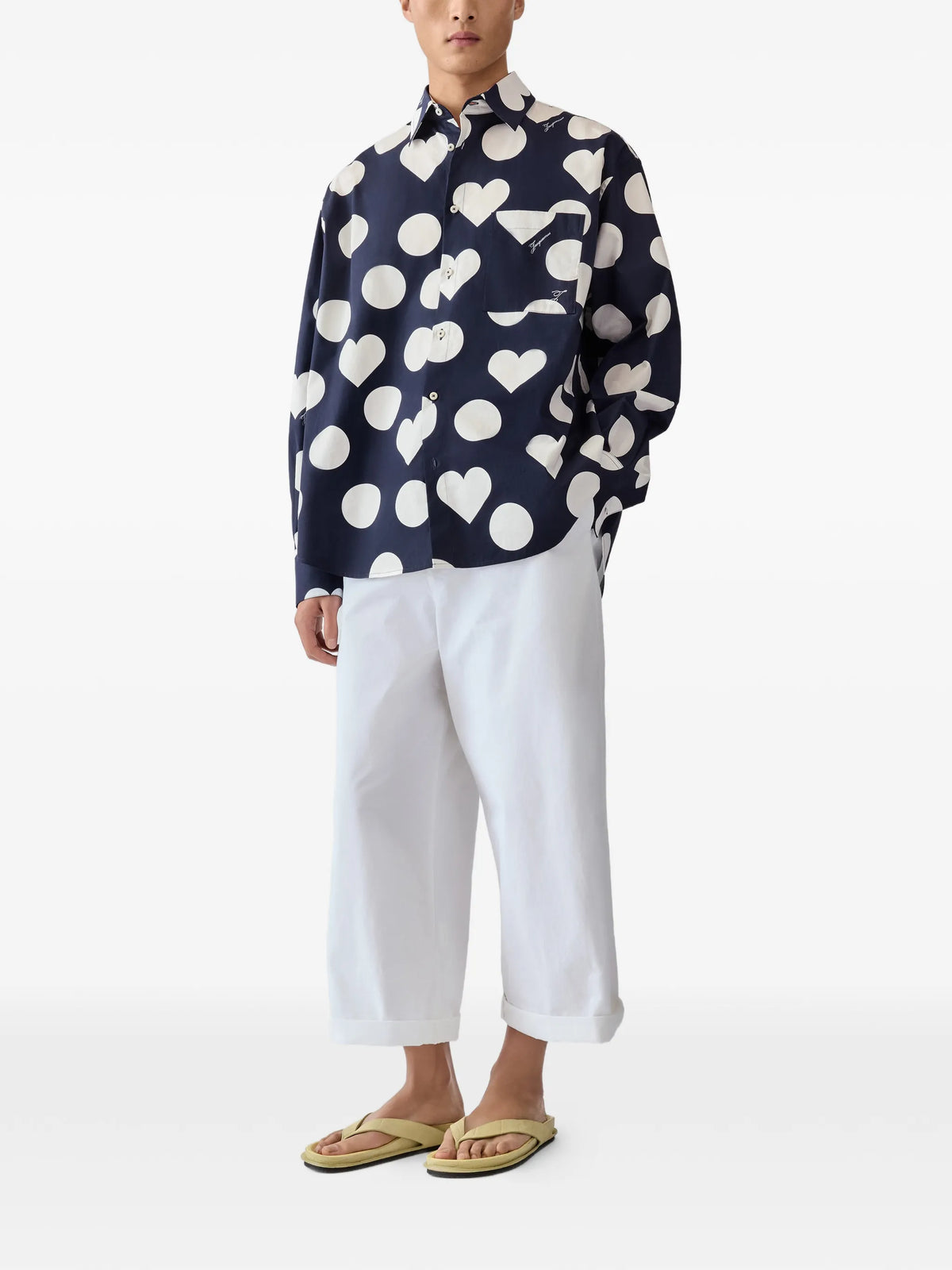 Camargue heart polka-dot shirt