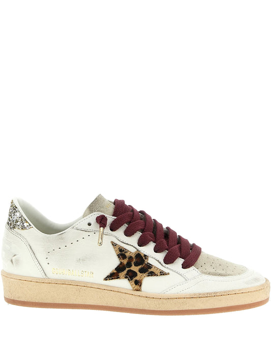 star-patch leather sneakers