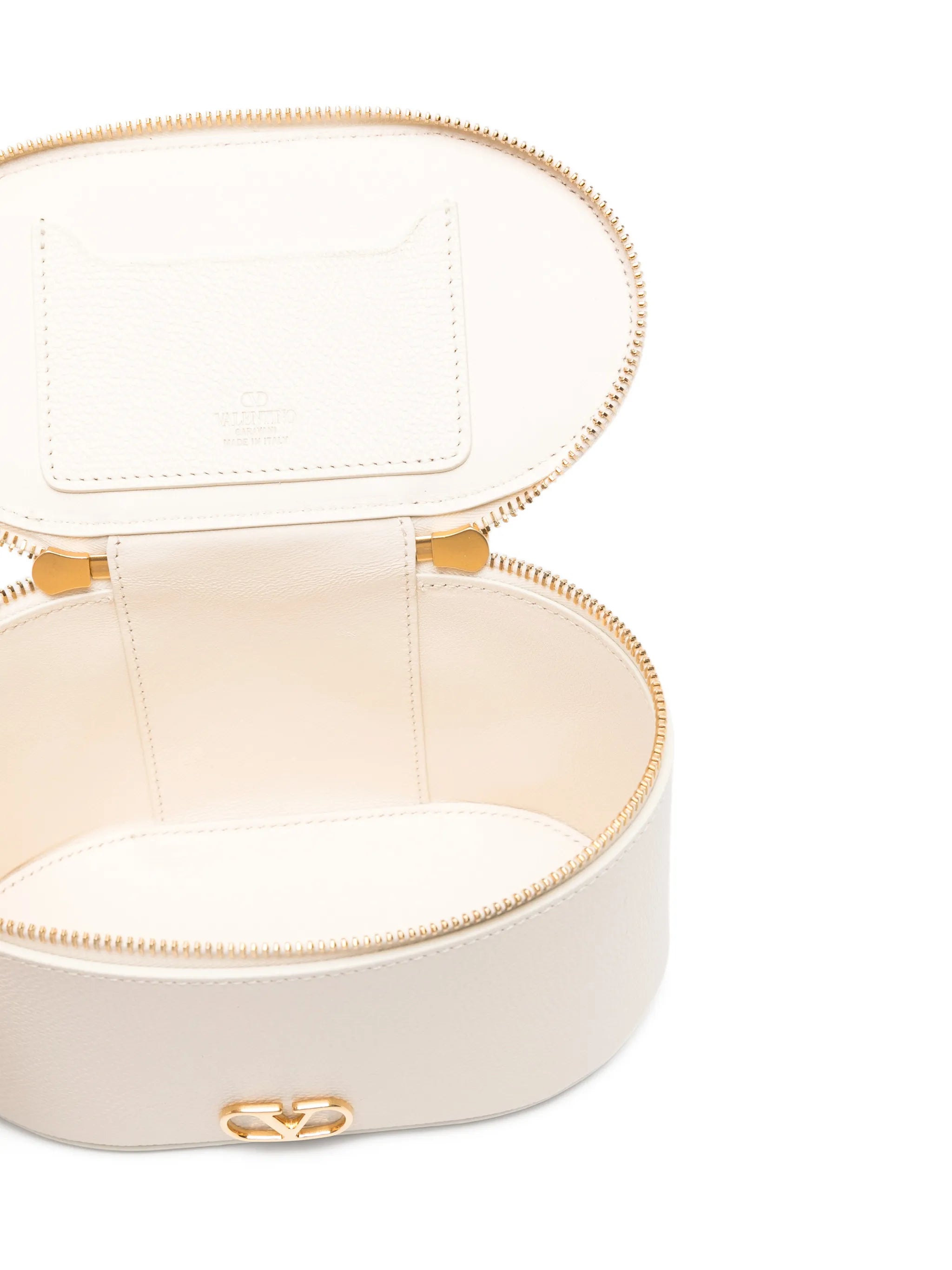 VLogo Signature leather vanity bag