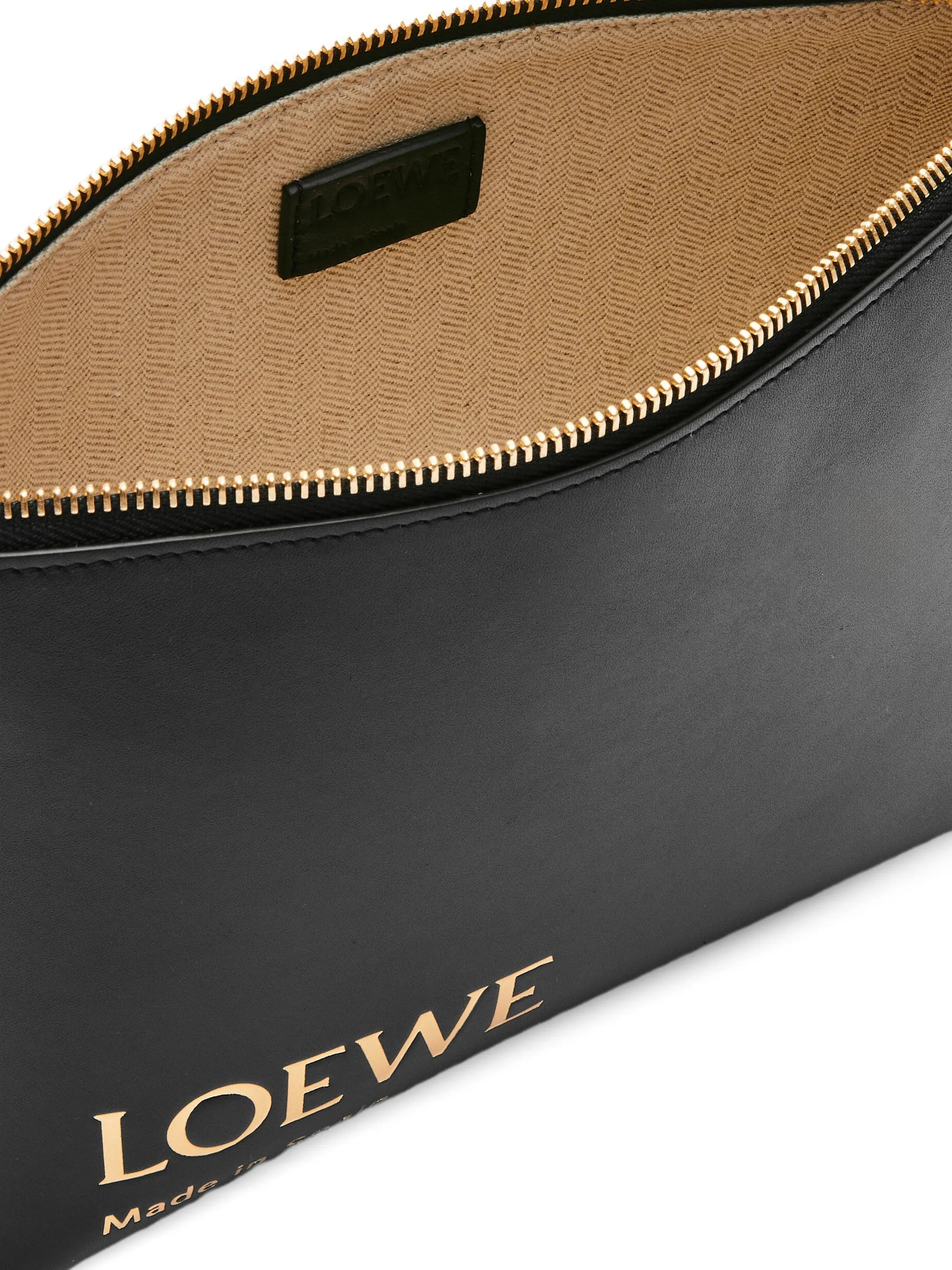logo-print clutch bag