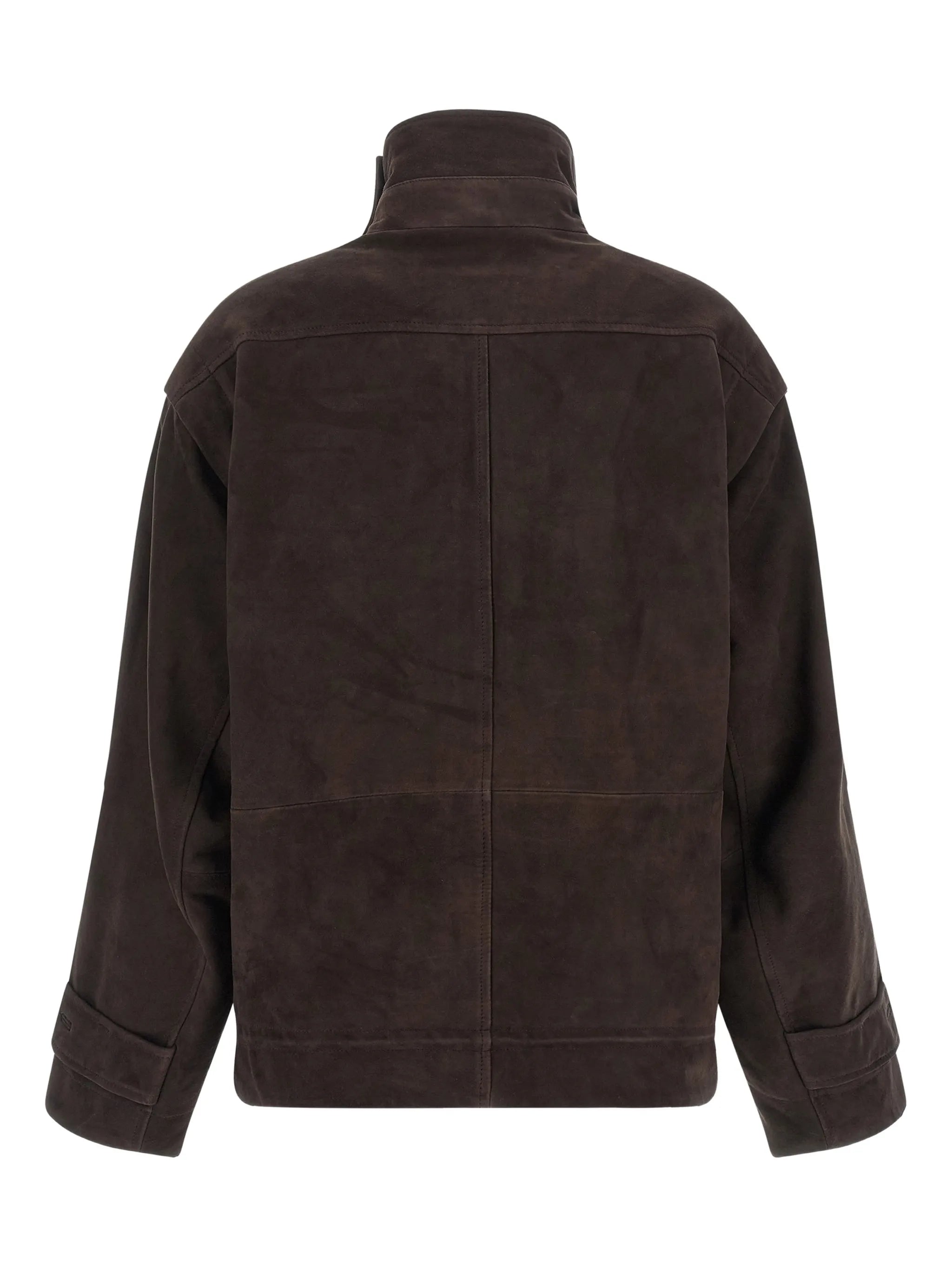 high-neck oversized jacket