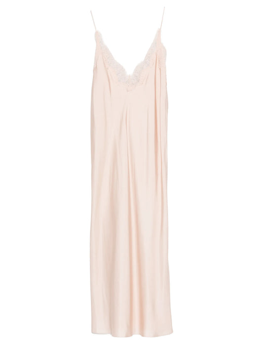 lace-detail midi dress