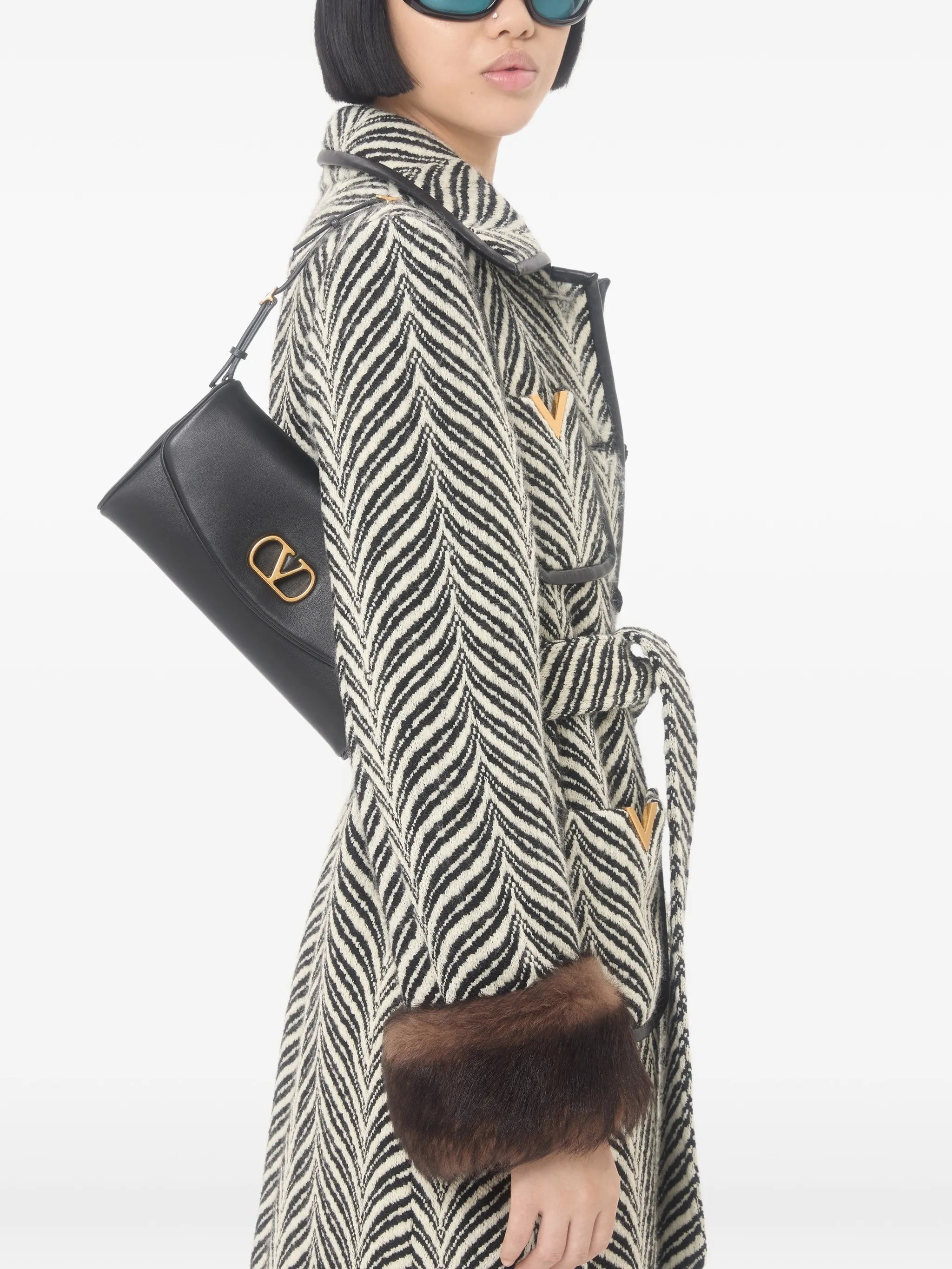 small DeVain VLogo-signature shoulder bag