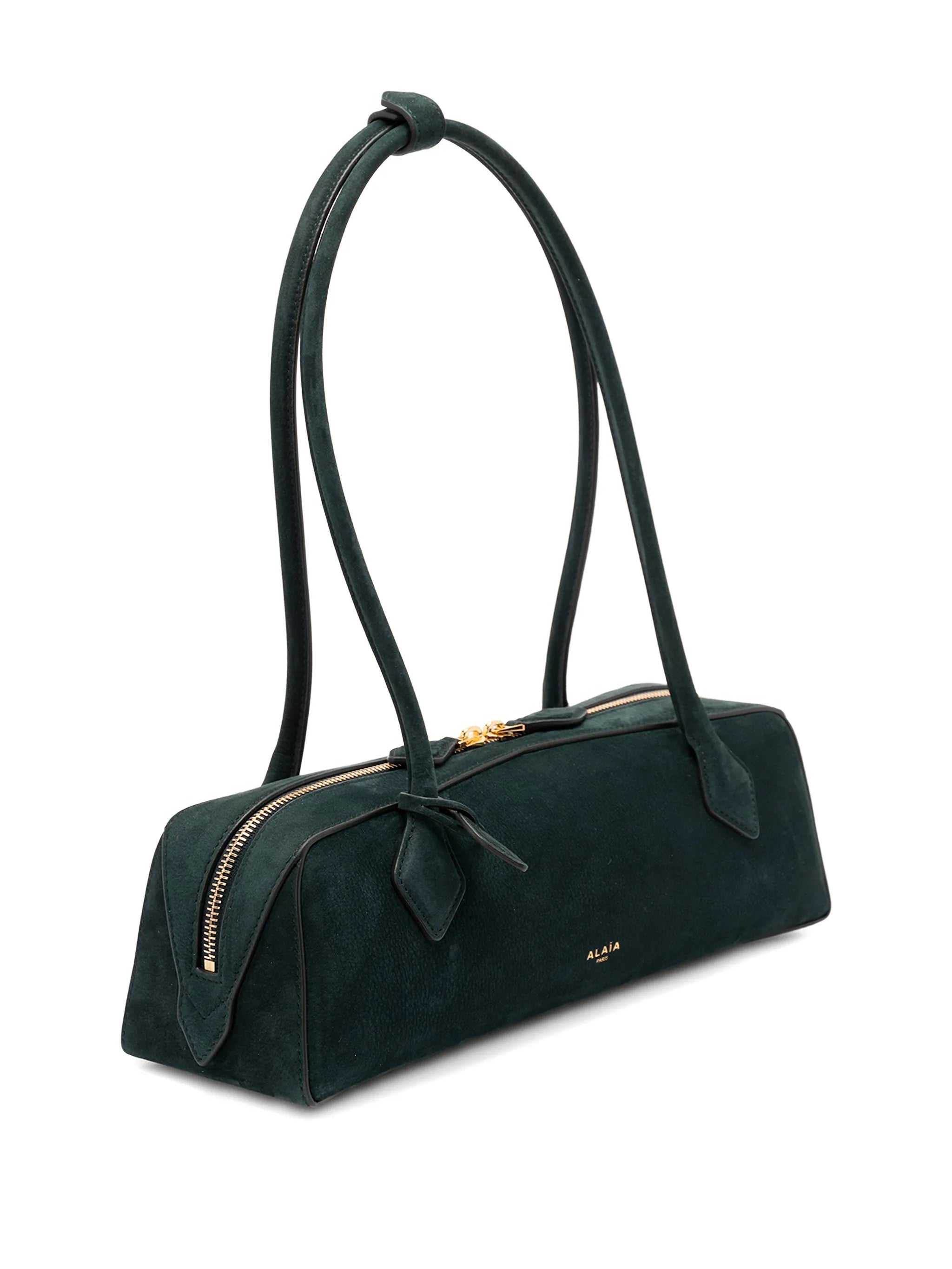 zip leather shoulder bag