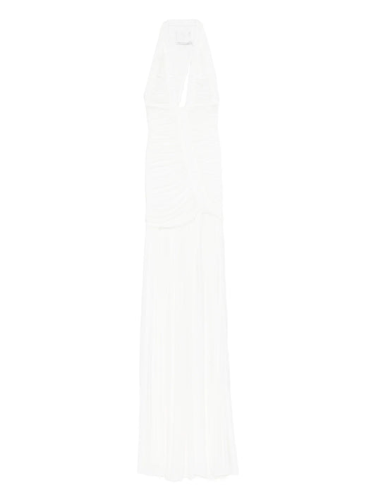 Orion V-neck pleated maxi dress