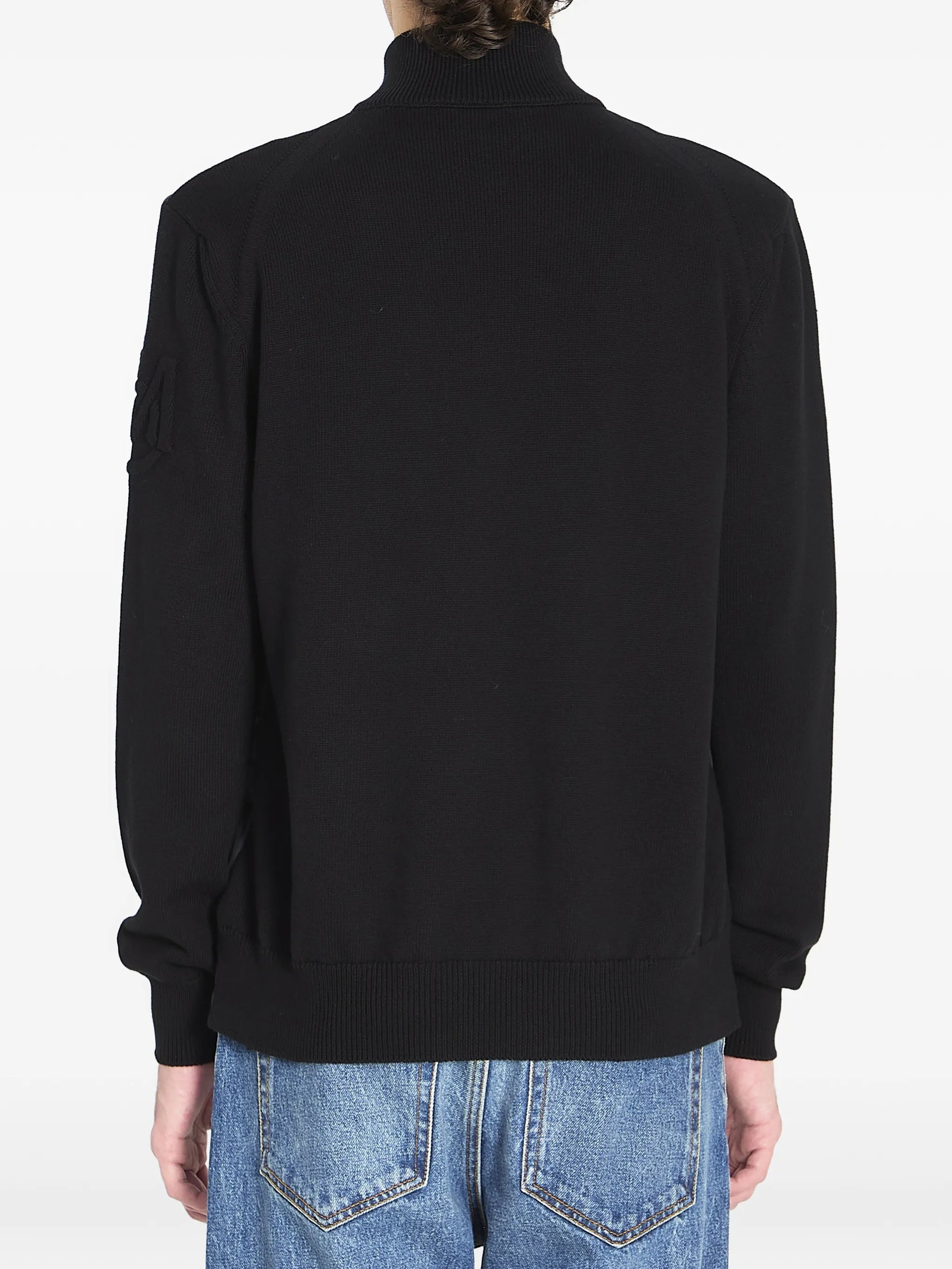 padded zip-up cardigan