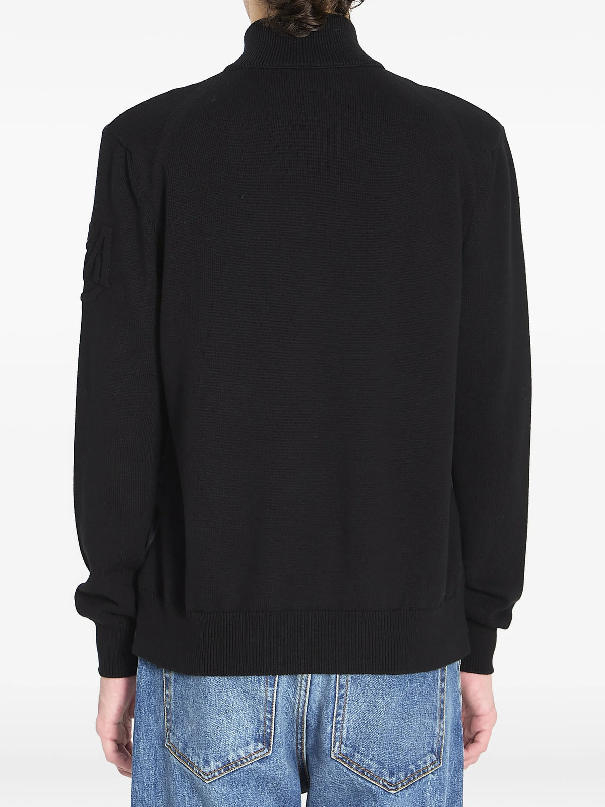 padded zip-up cardigan