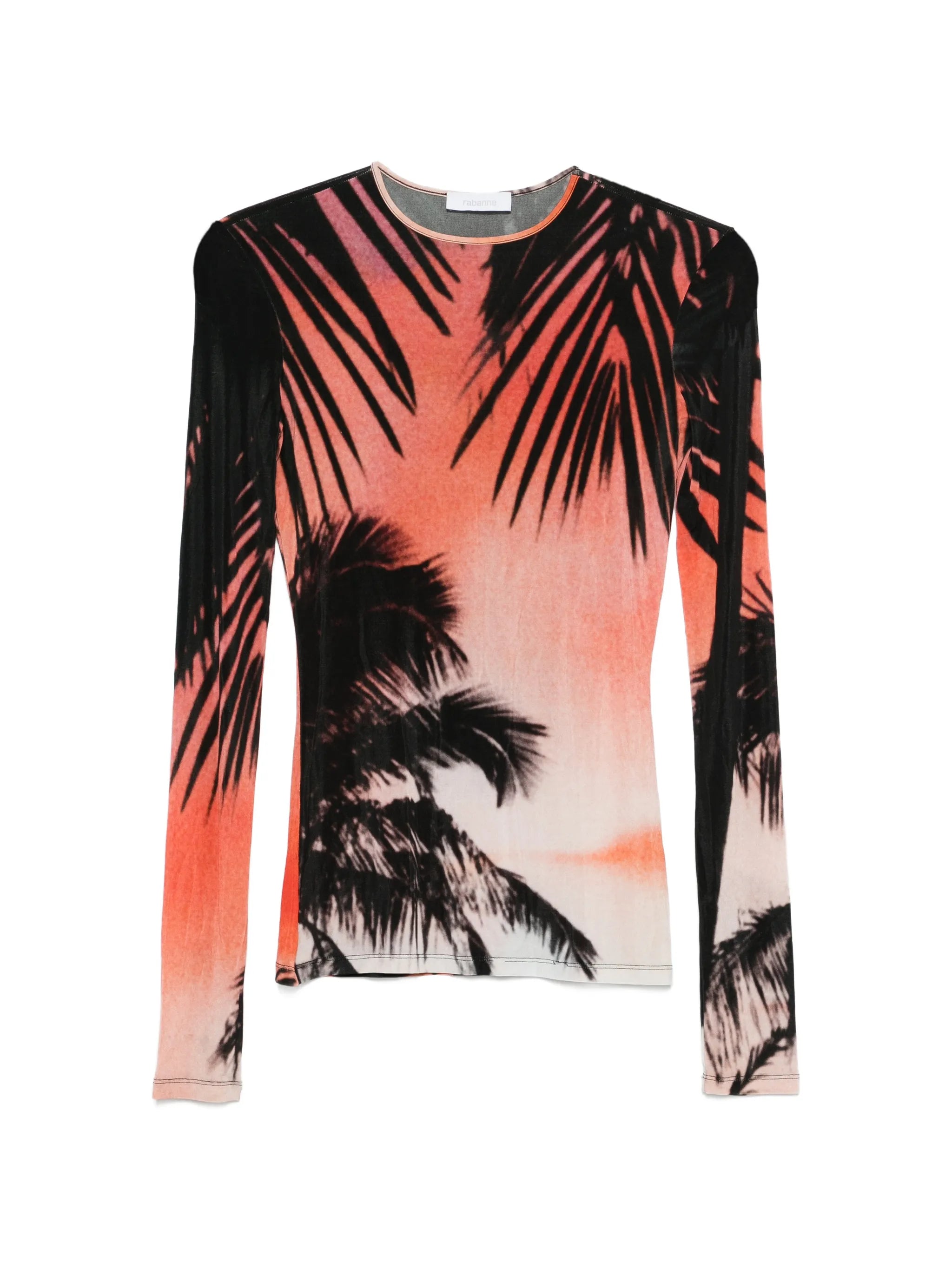 long-sleeved top in second-skin jersey