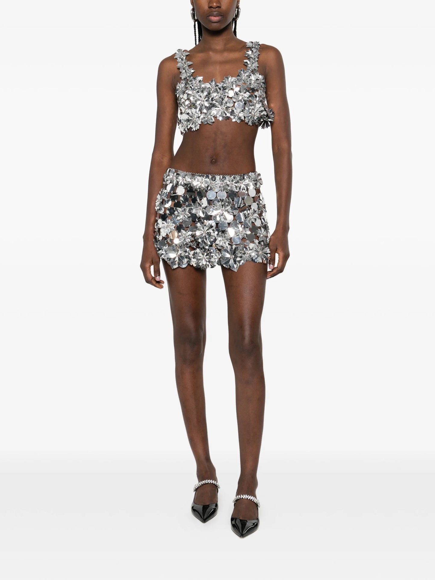 floral mini skirt