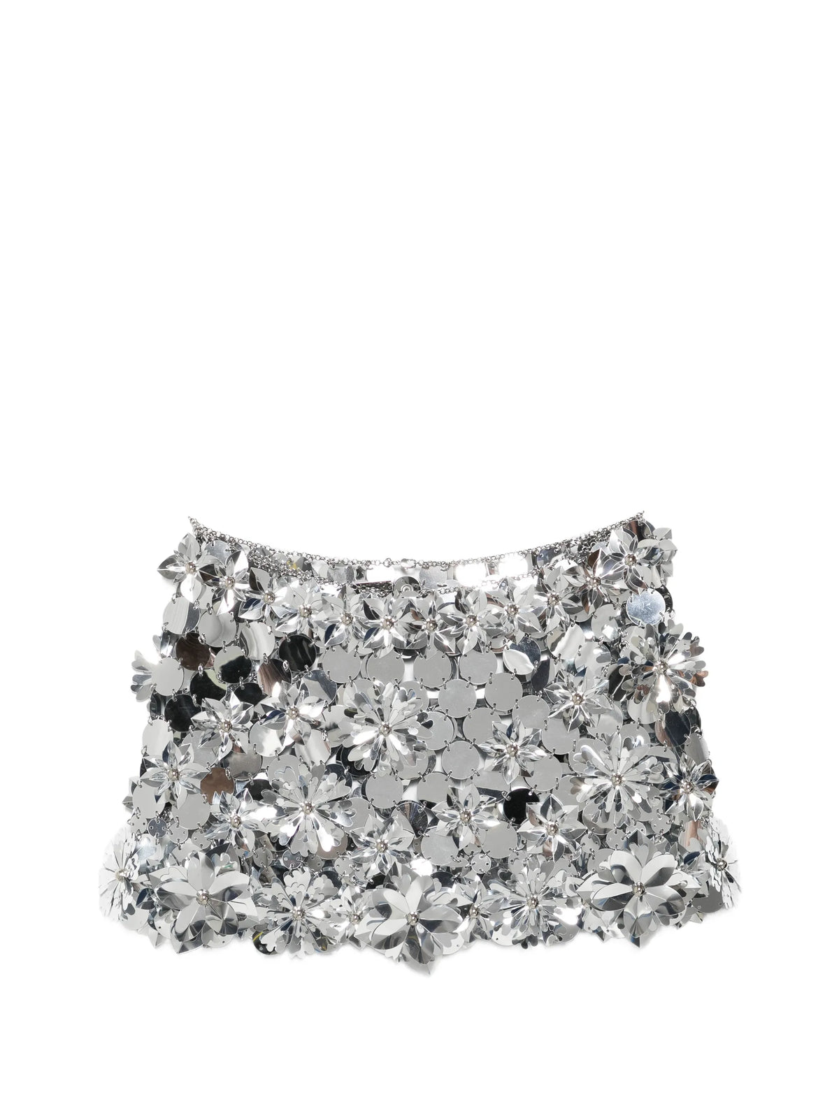 mini skirt in assemblage with flower details
