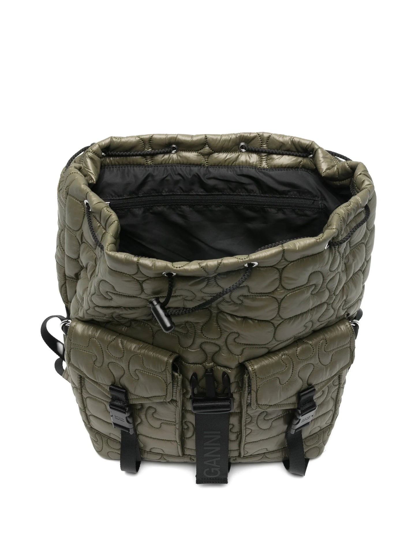 quilted flap-pocket backpack