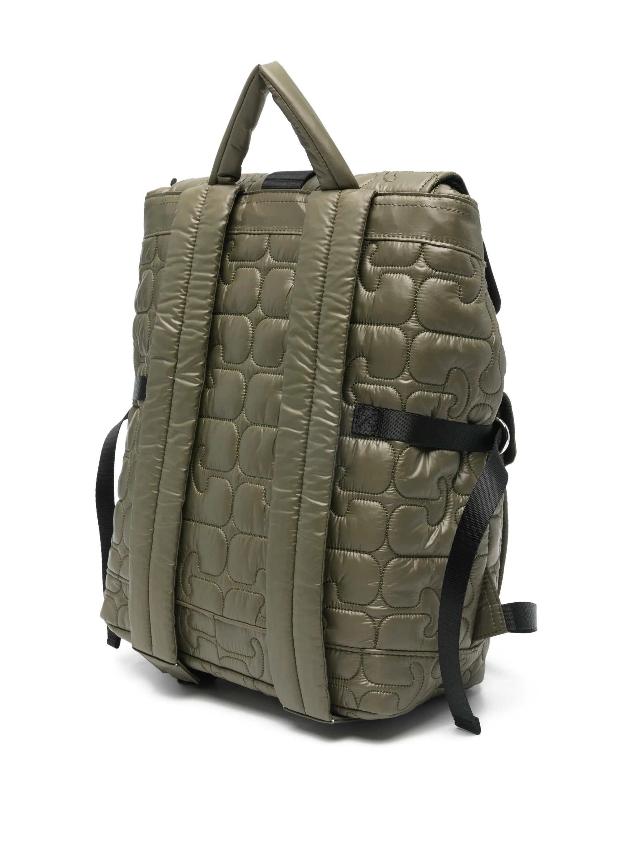 quilted flap-pocket backpack