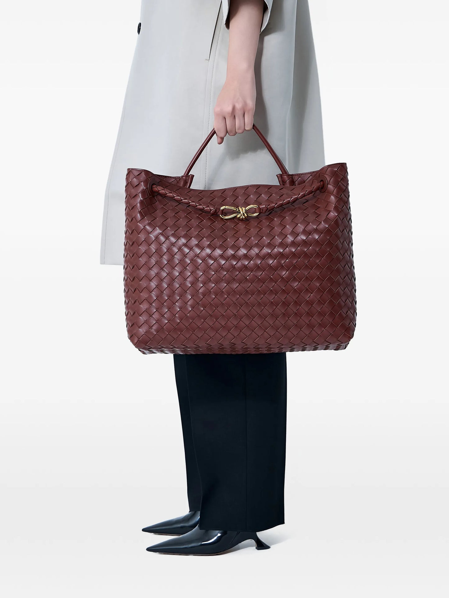 large Andiamo intrecciato leathertote bag