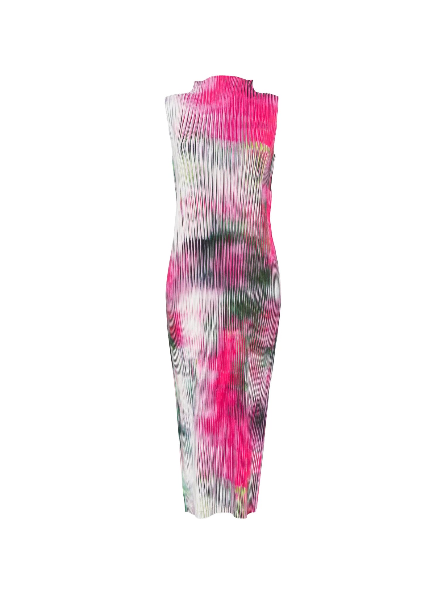 Obscure pleated midi dress
