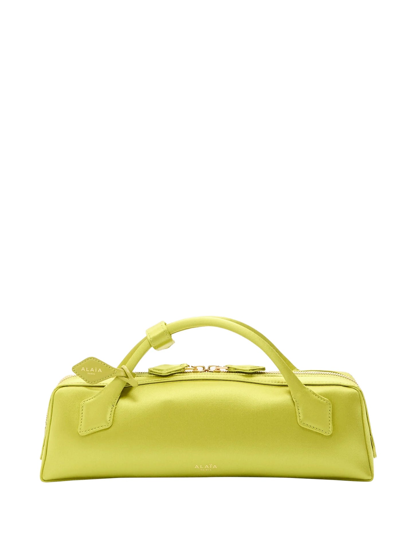 Le Teckel handle satin clutch bag