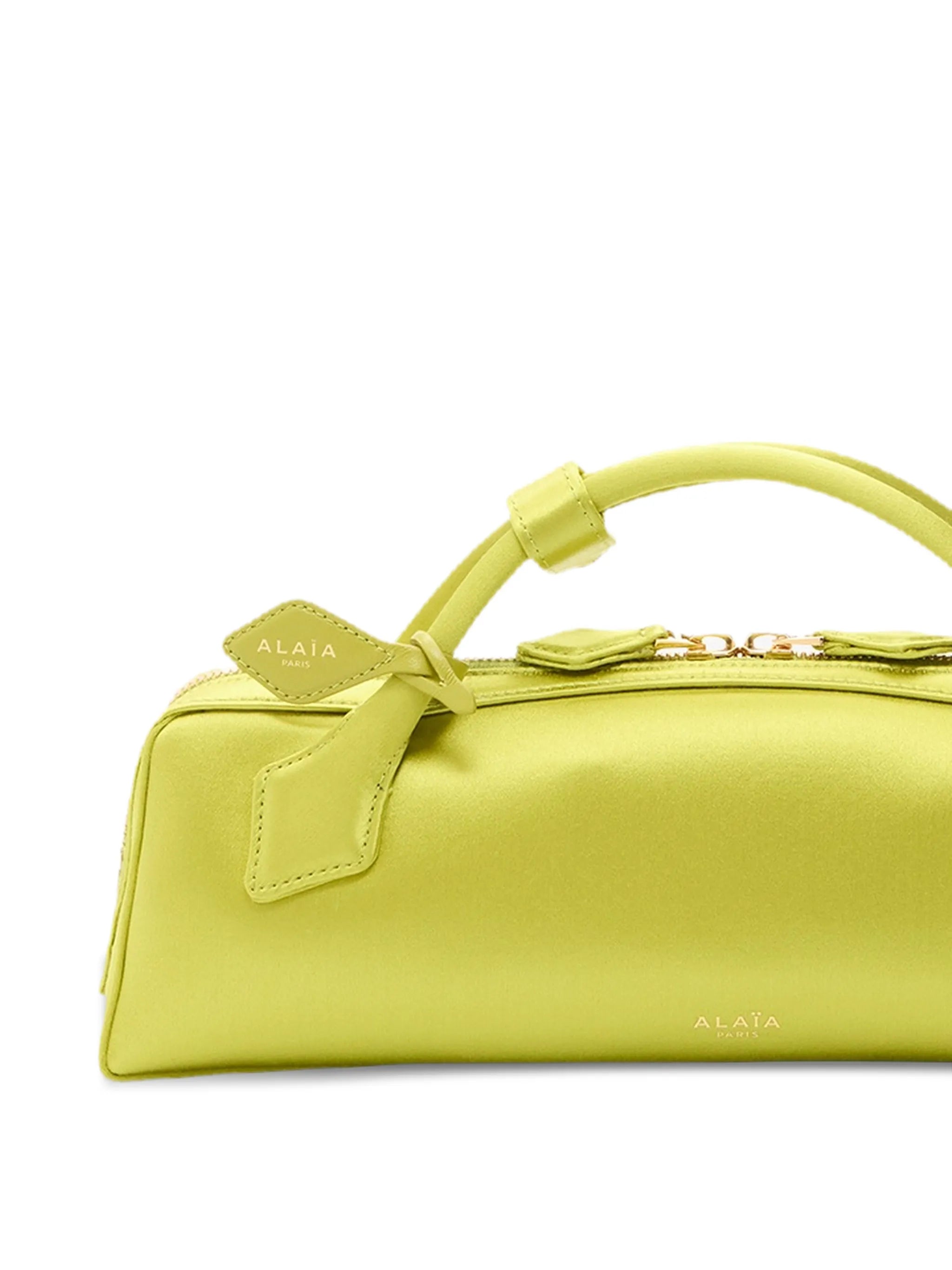 Le Teckel handle satin clutch bag