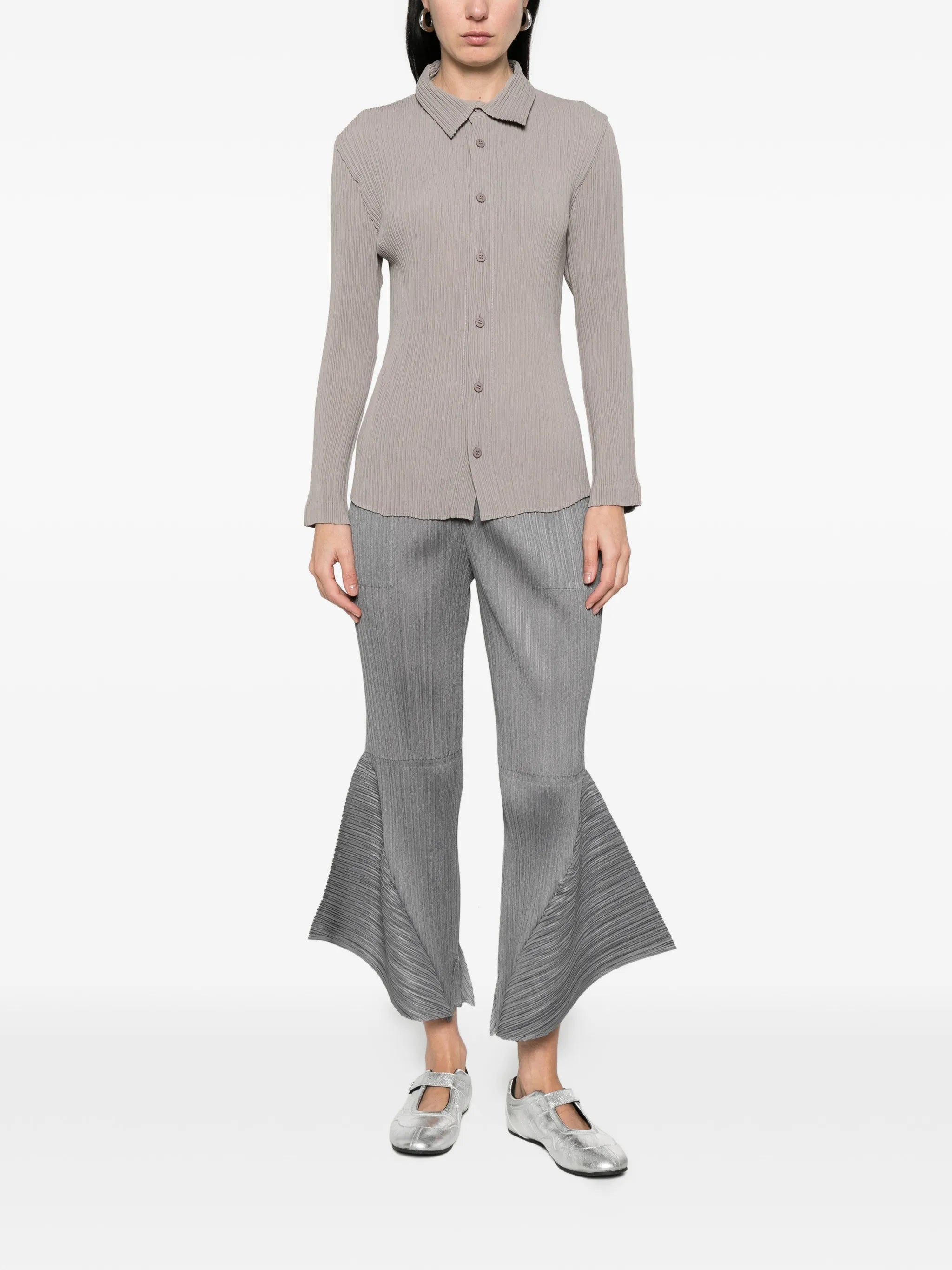 Hatching Pleats shirt