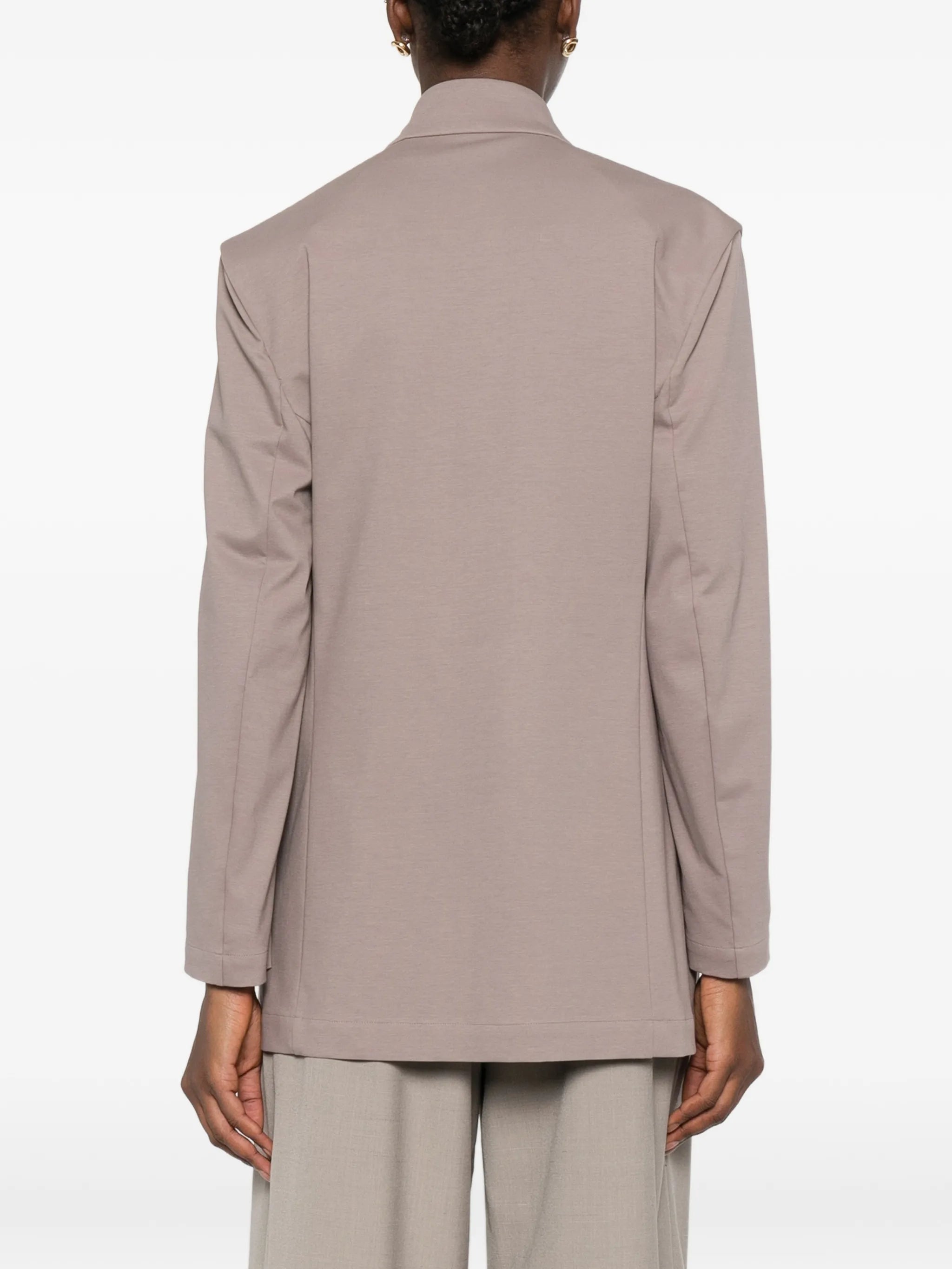 button-fastening single-breasted blazer