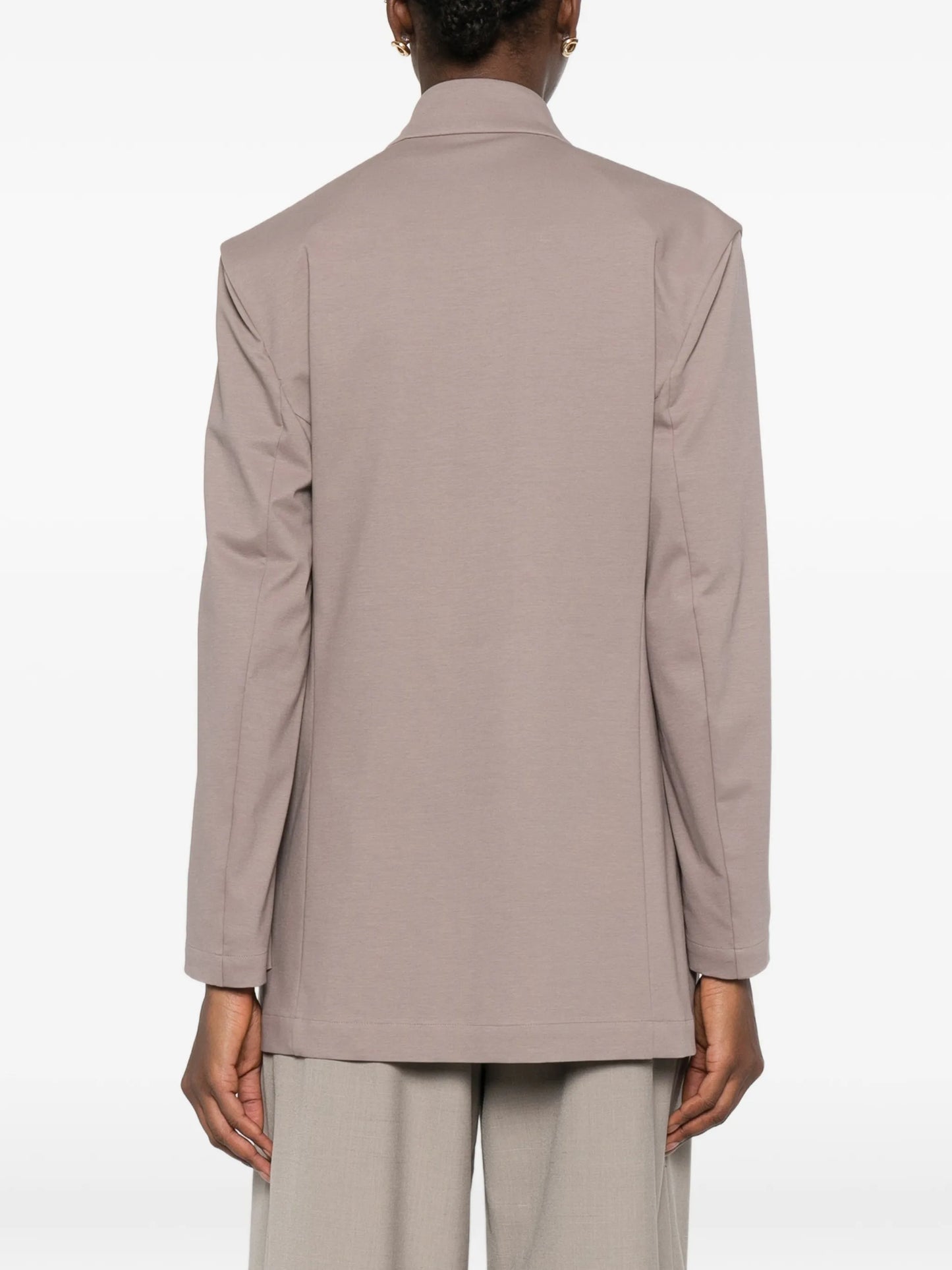 button-fastening single-breasted blazer