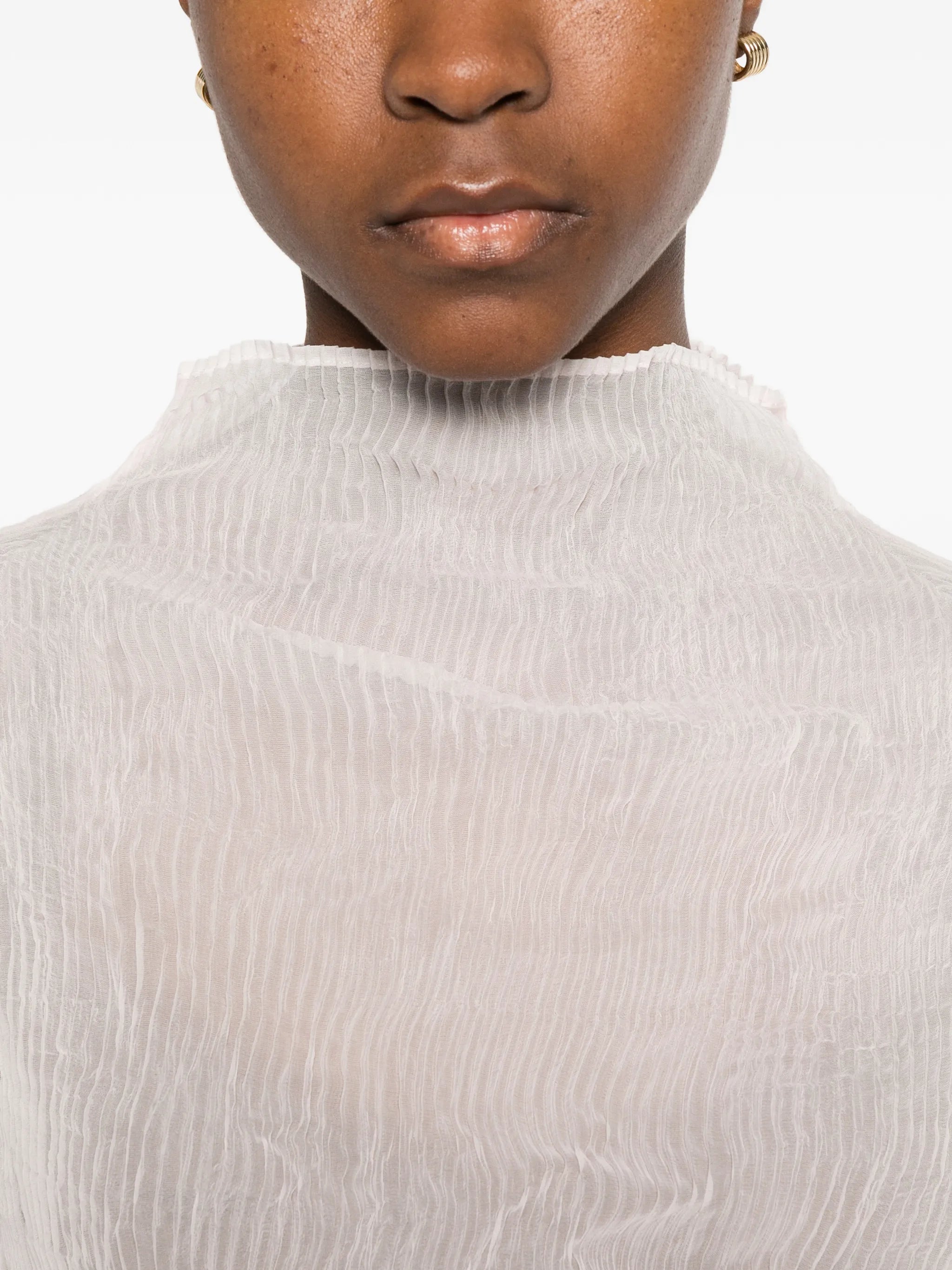 chiffon long-sleeve top