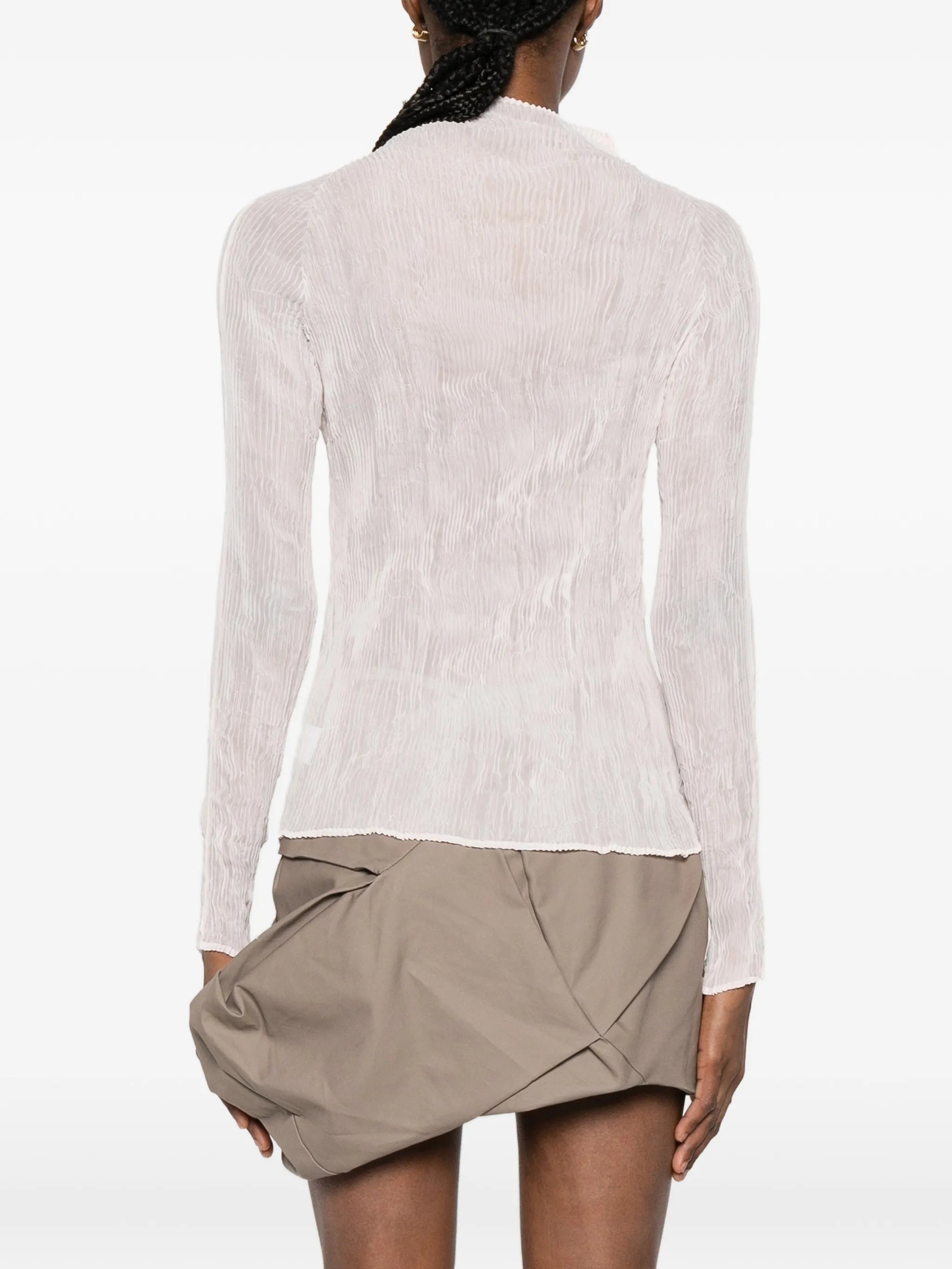 chiffon long-sleeve top