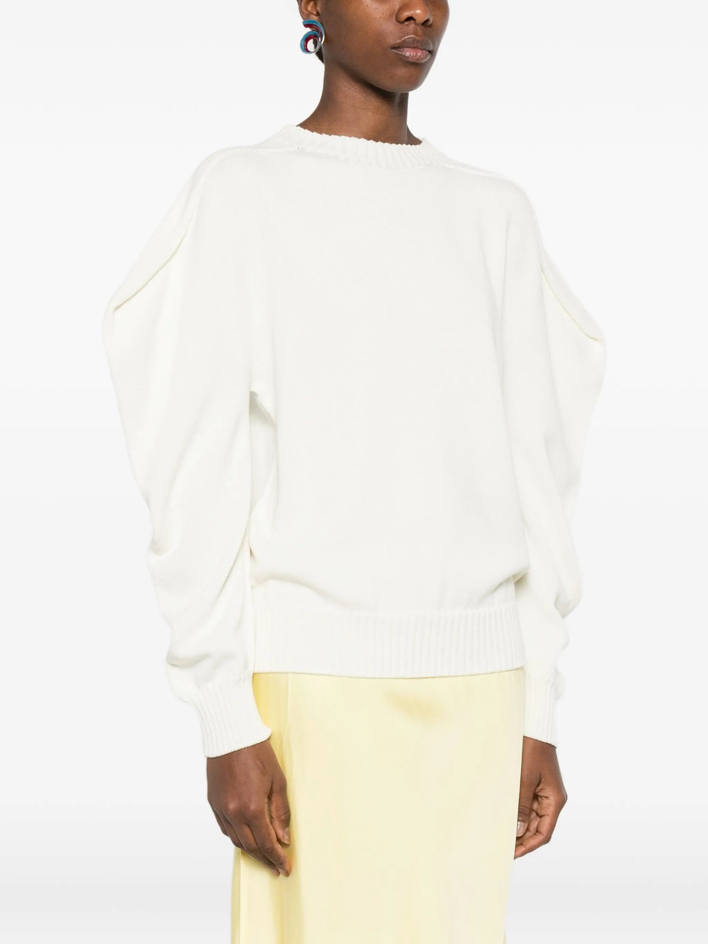 puffed-sleeve sweater