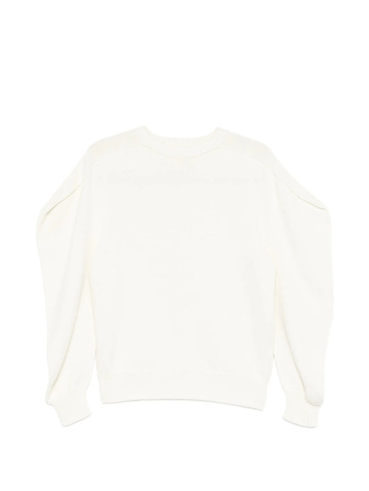 puffed-sleeve sweater