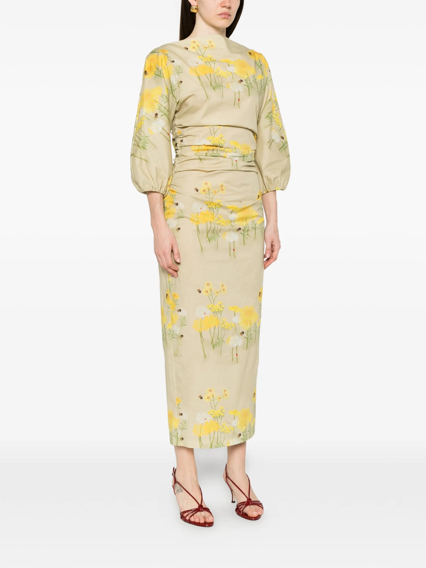 Ezra floral-print midi dress