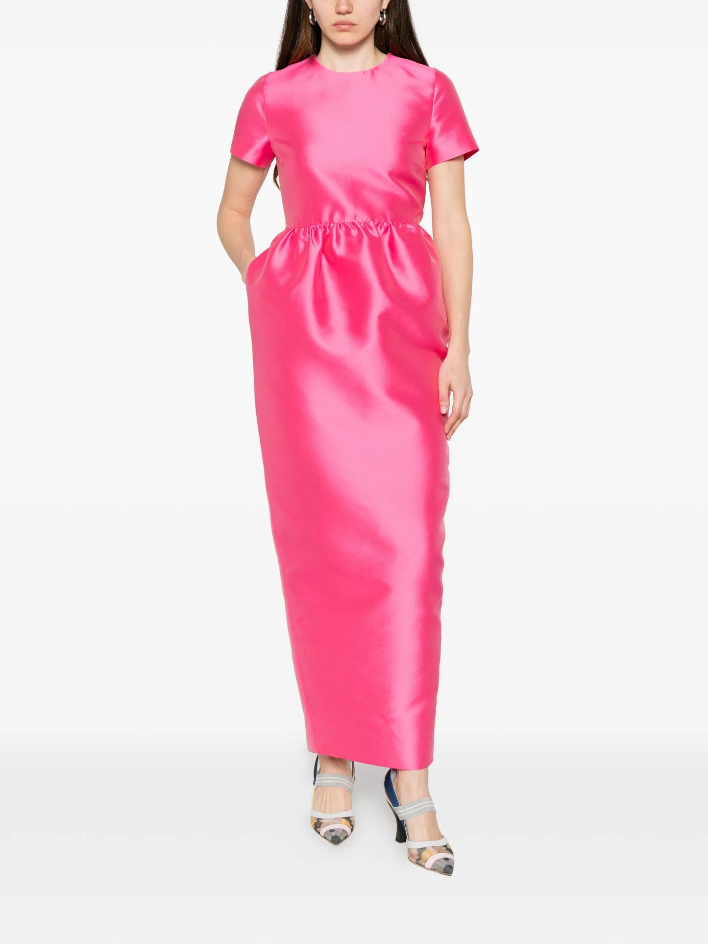 Lexi gathered-waist dress