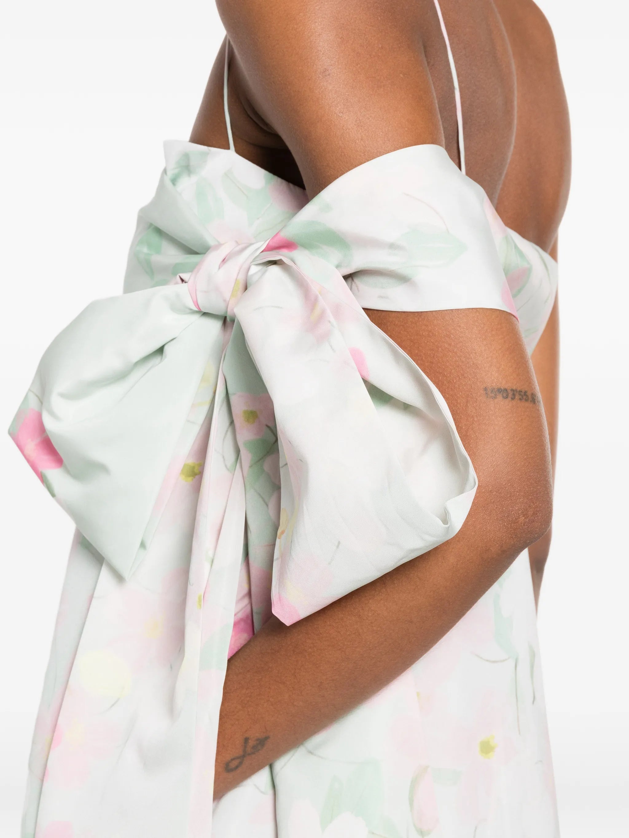 Bailey floral-print bow-detail dress