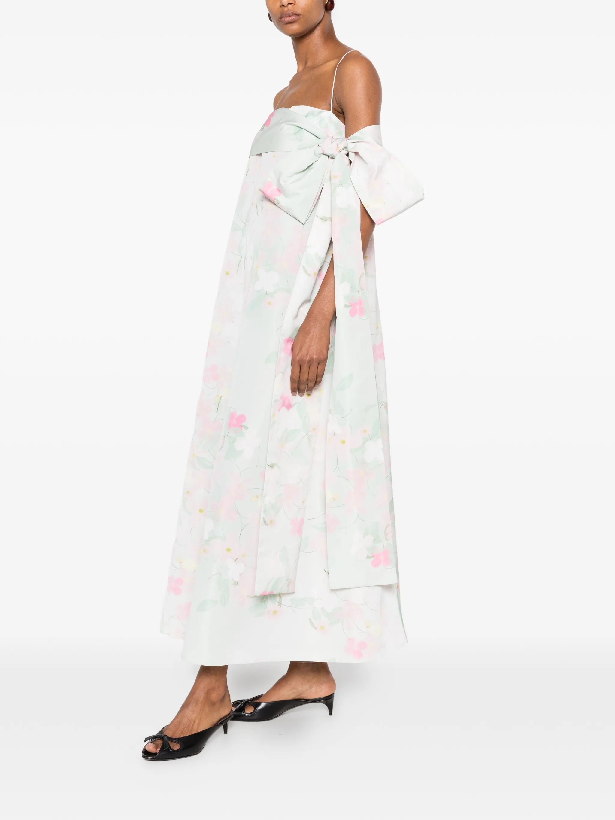 Bailey floral-print bow-detail dress