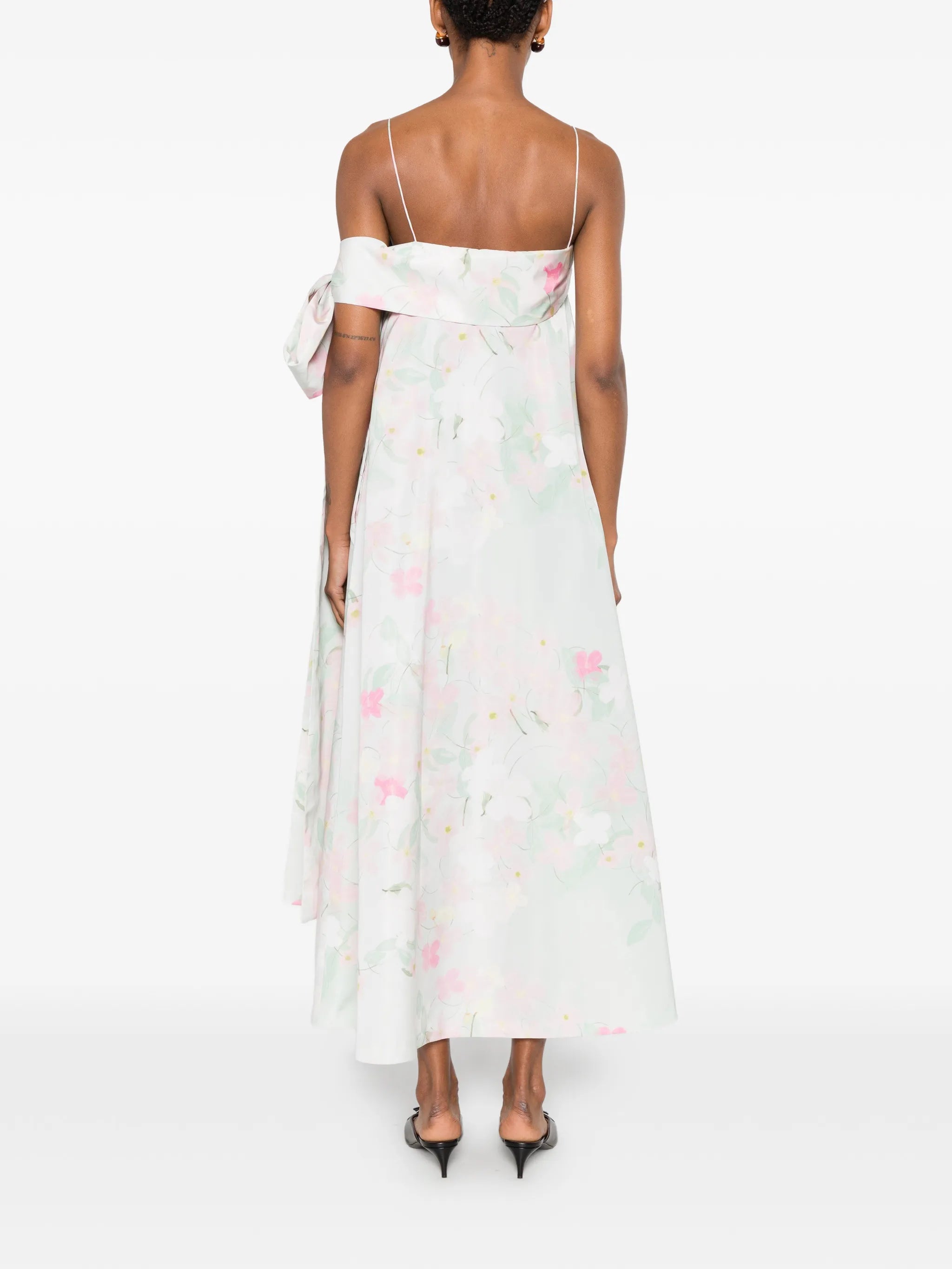 Bailey floral-print bow-detail dress