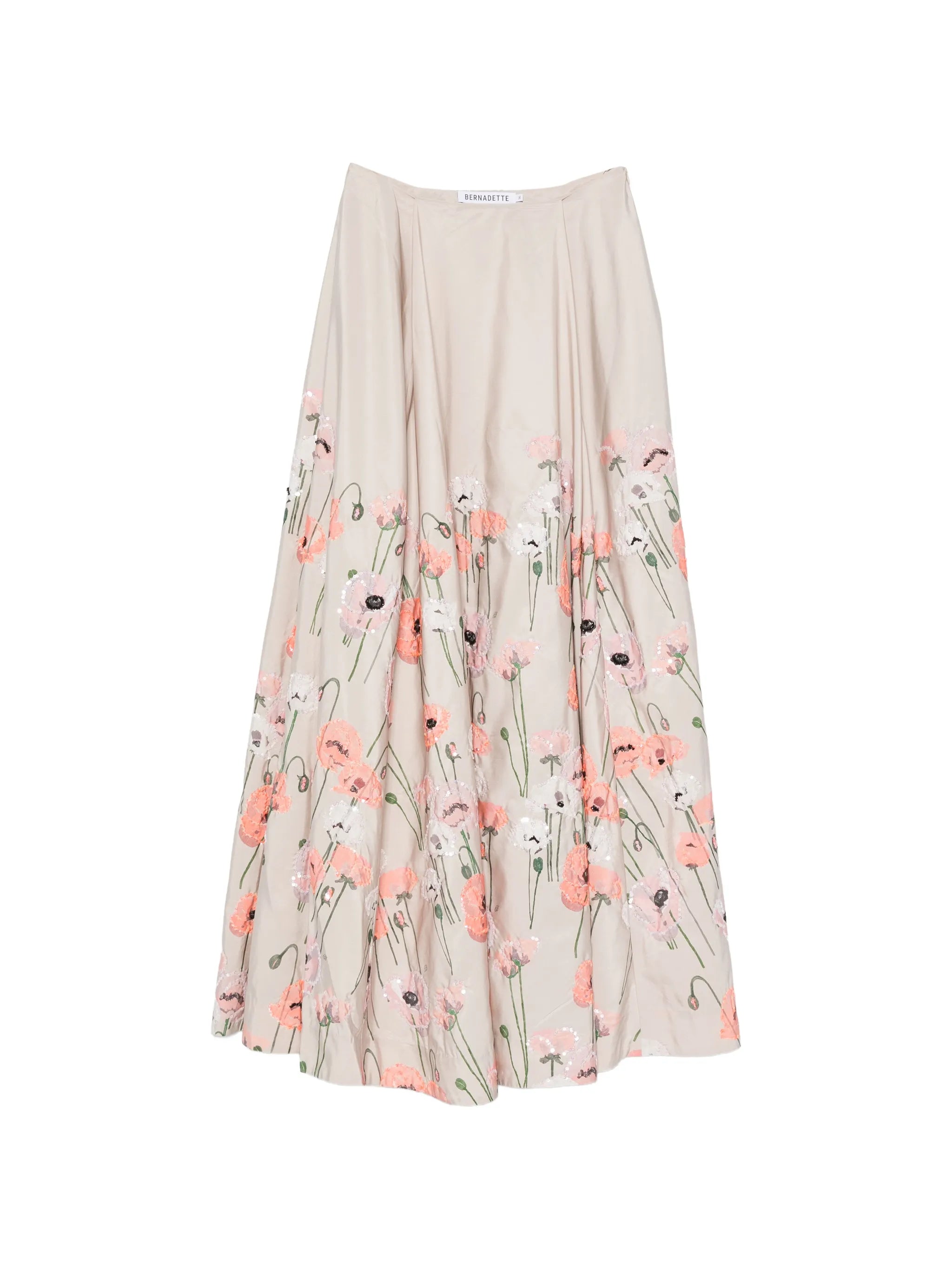 Kennedy floral-embroidered maxi skirt