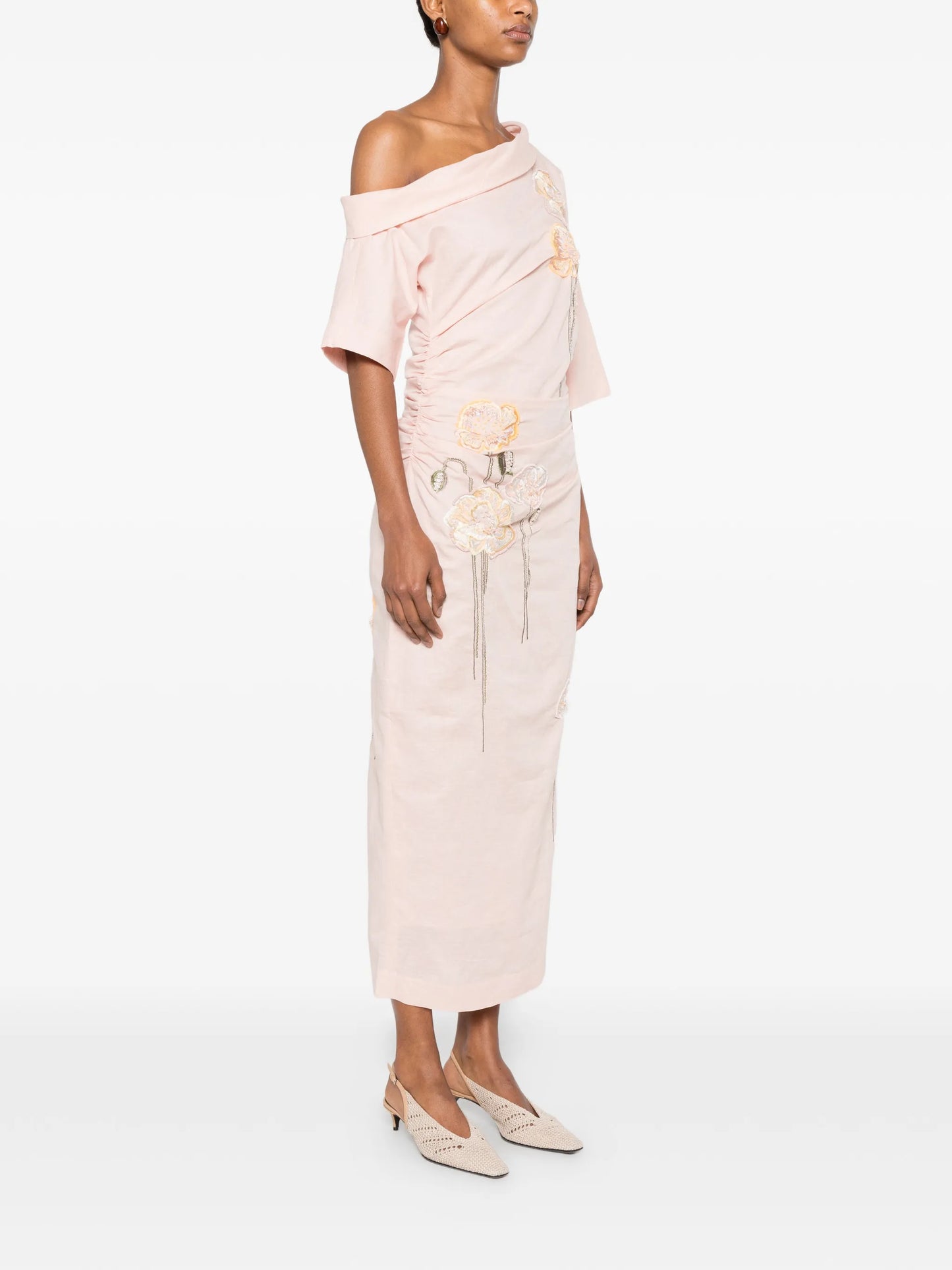 Bowery floral-embroidered dress