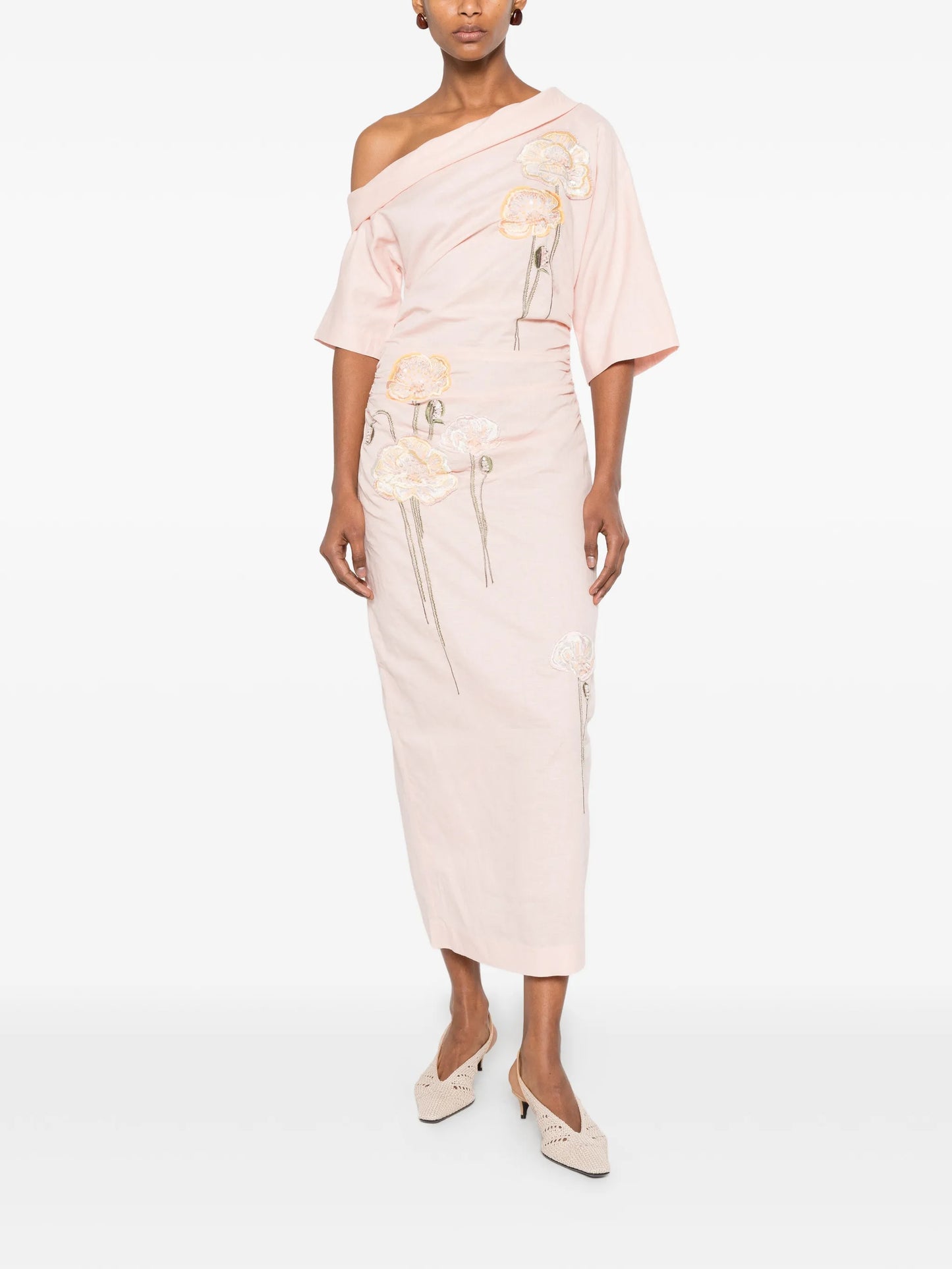 Bowery floral-embroidered dress