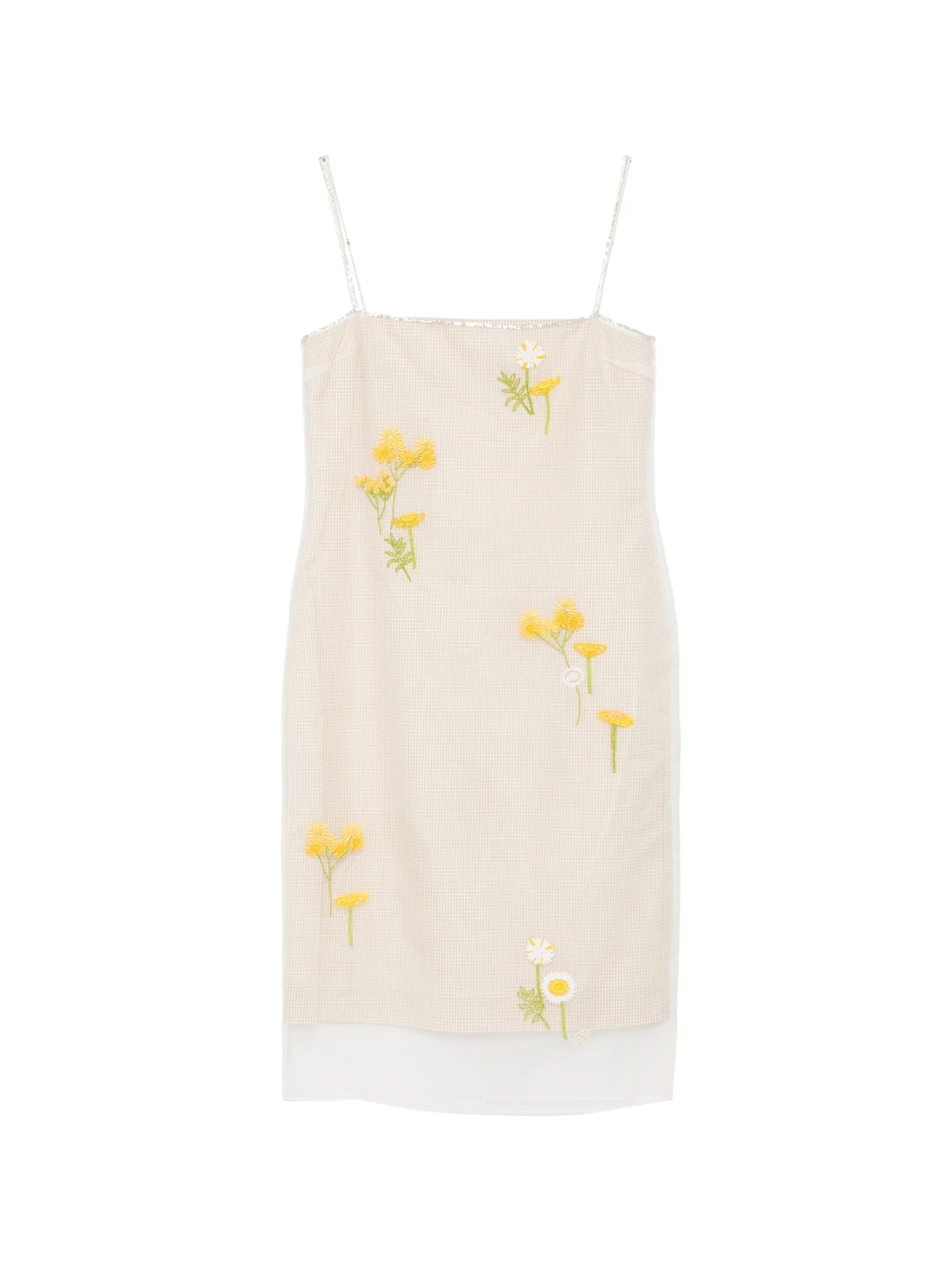 Rachel floral-embroidered midi dress