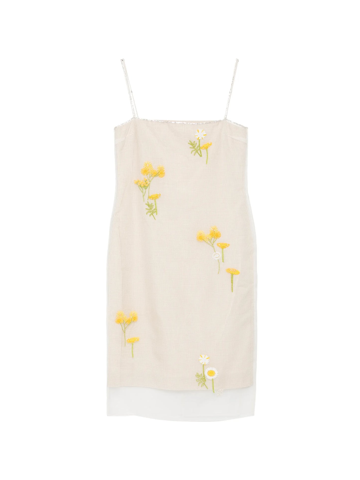 Rachel floral-embroidered midi dress