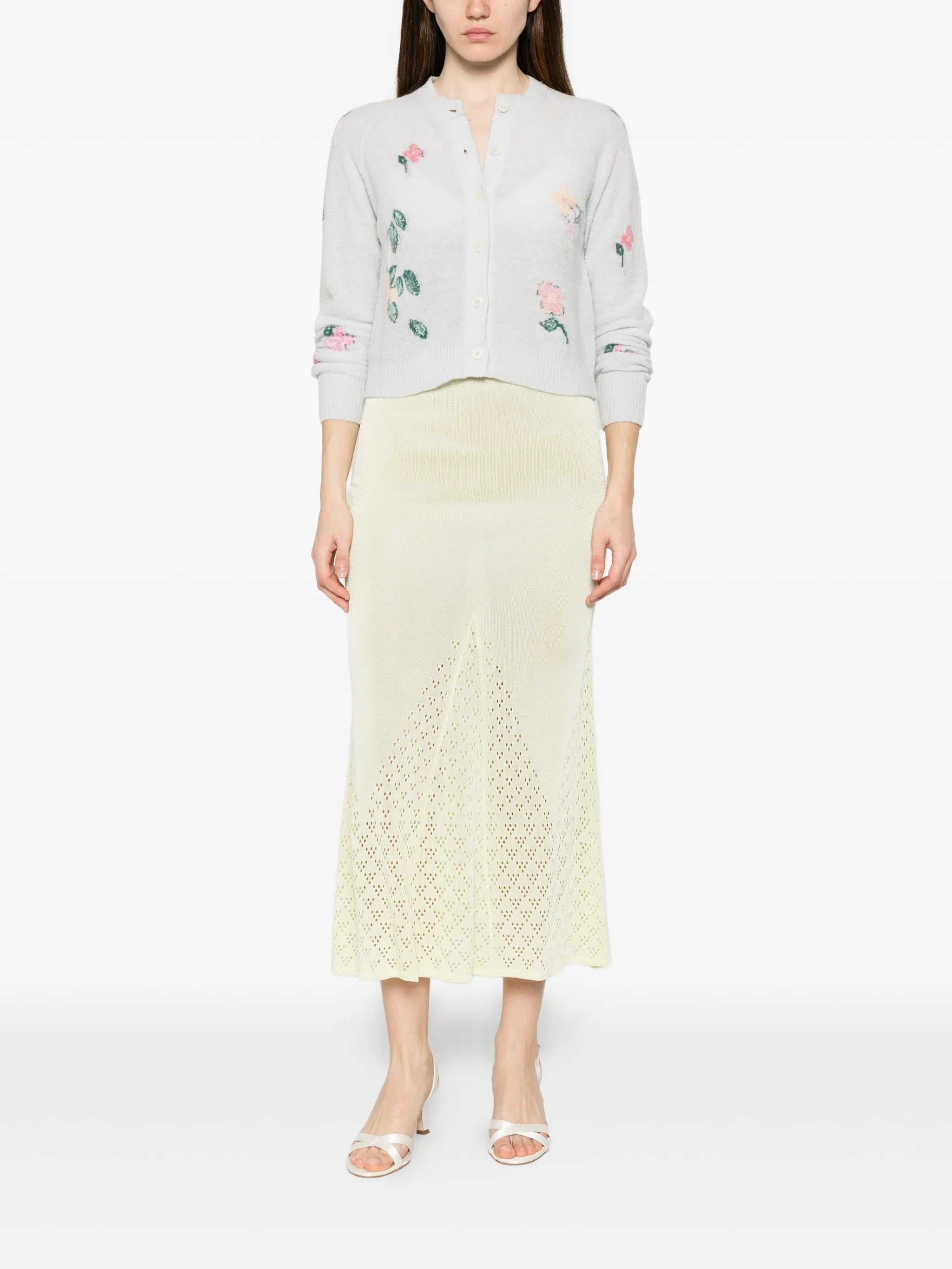 Clemence flower-embellishment cardigan